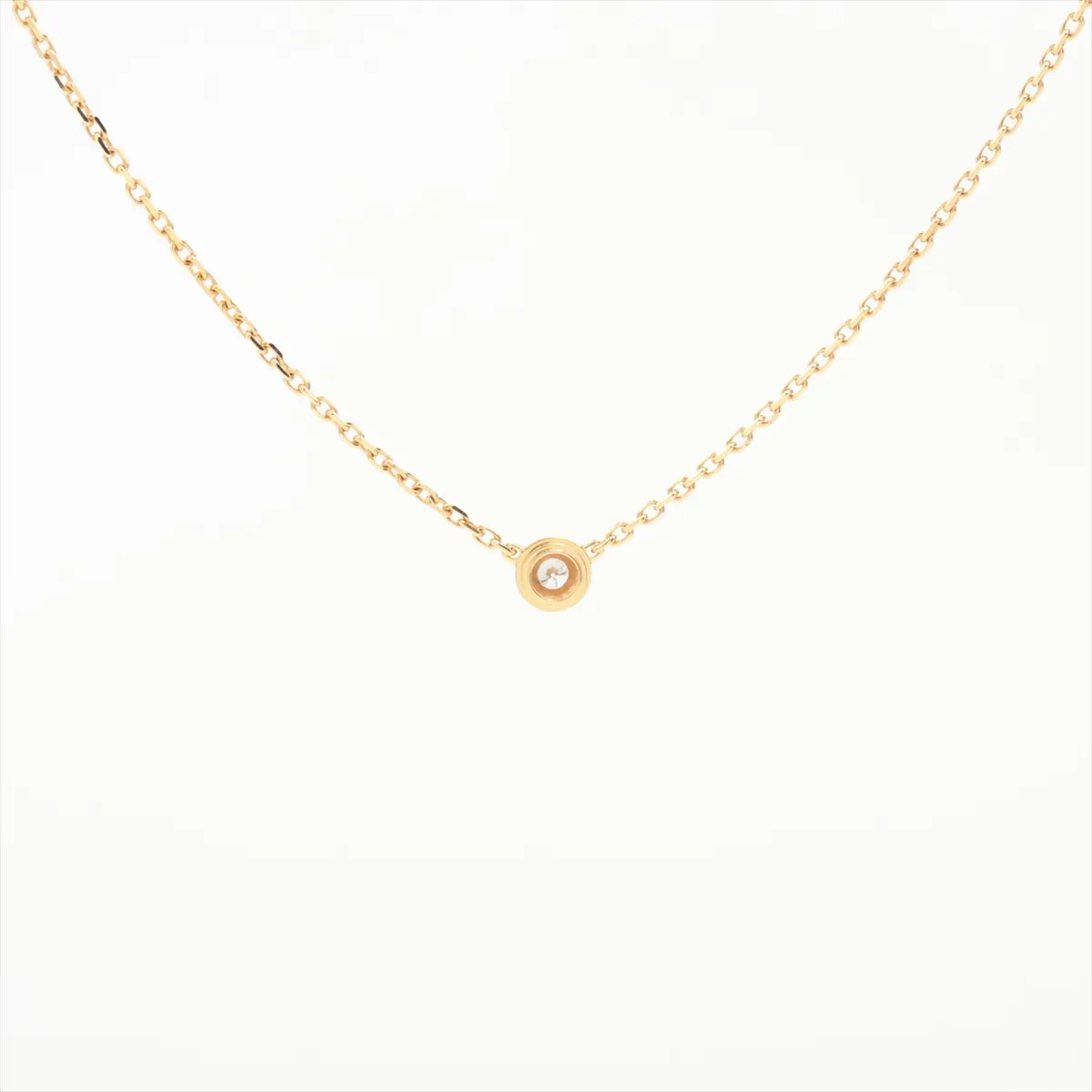 Damour XS Diamond Necklace, 750 (Yellow Gold), 2.1g, 584BBC, minor chip in the culet. — view 2