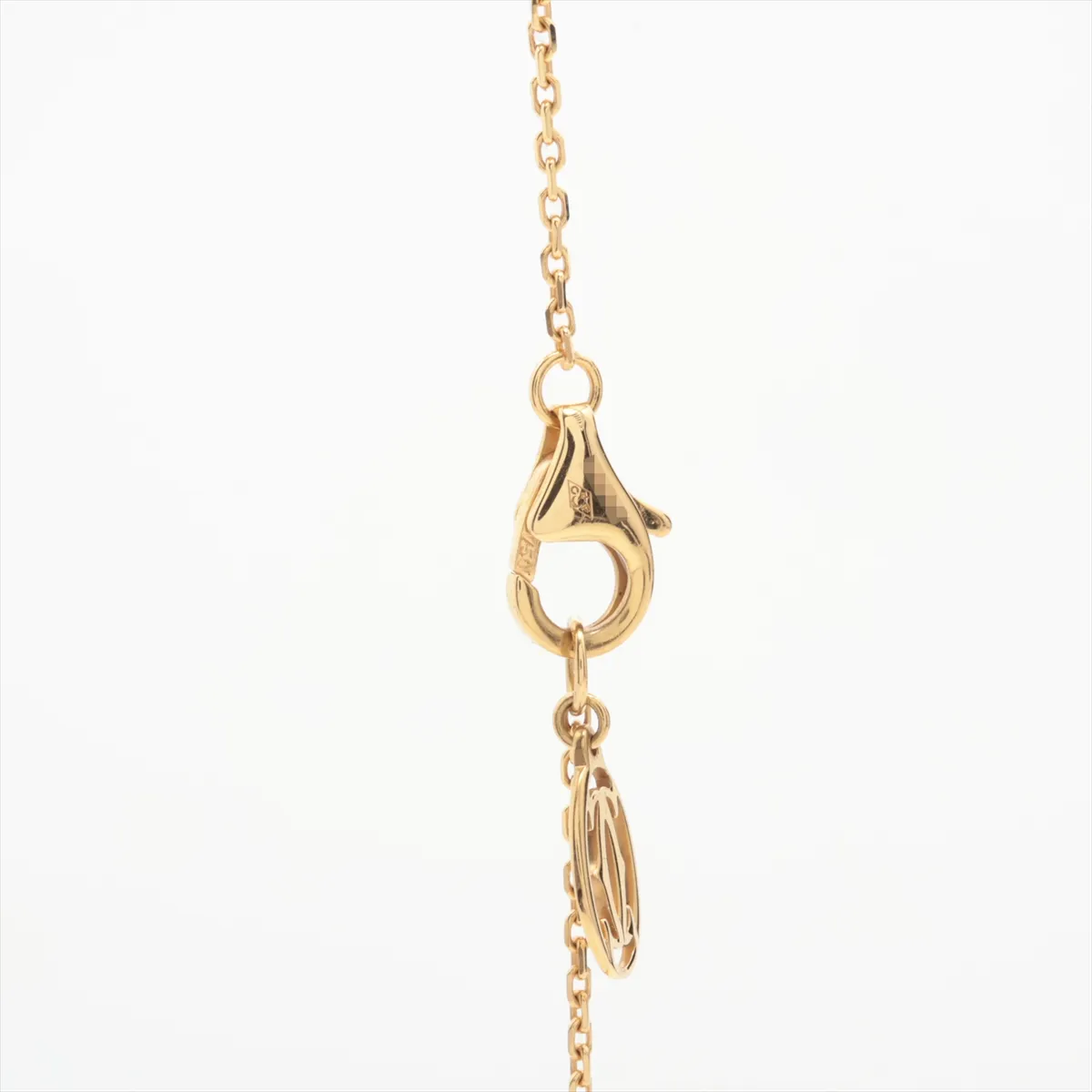 Damour XS Diamond Necklace, 750 (Yellow Gold), 2.1g, 584BBC, minor chip in the culet. — view 3