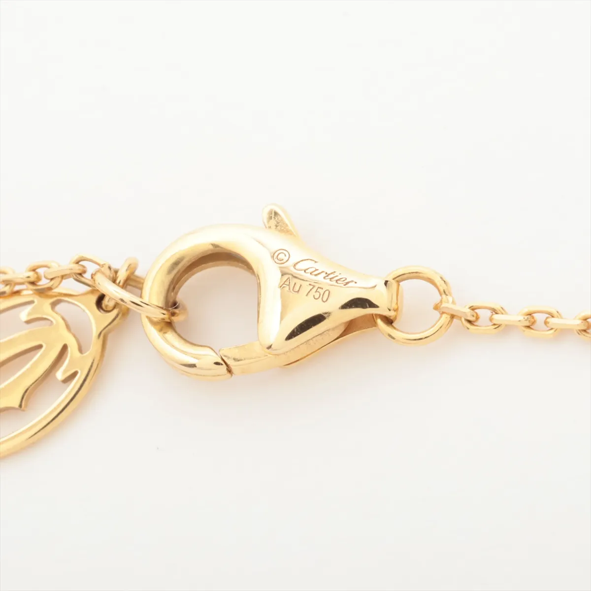 Damour XS Diamond Necklace, 750 (Yellow Gold), 2.1g, 584BBC, minor chip in the culet. — view 4