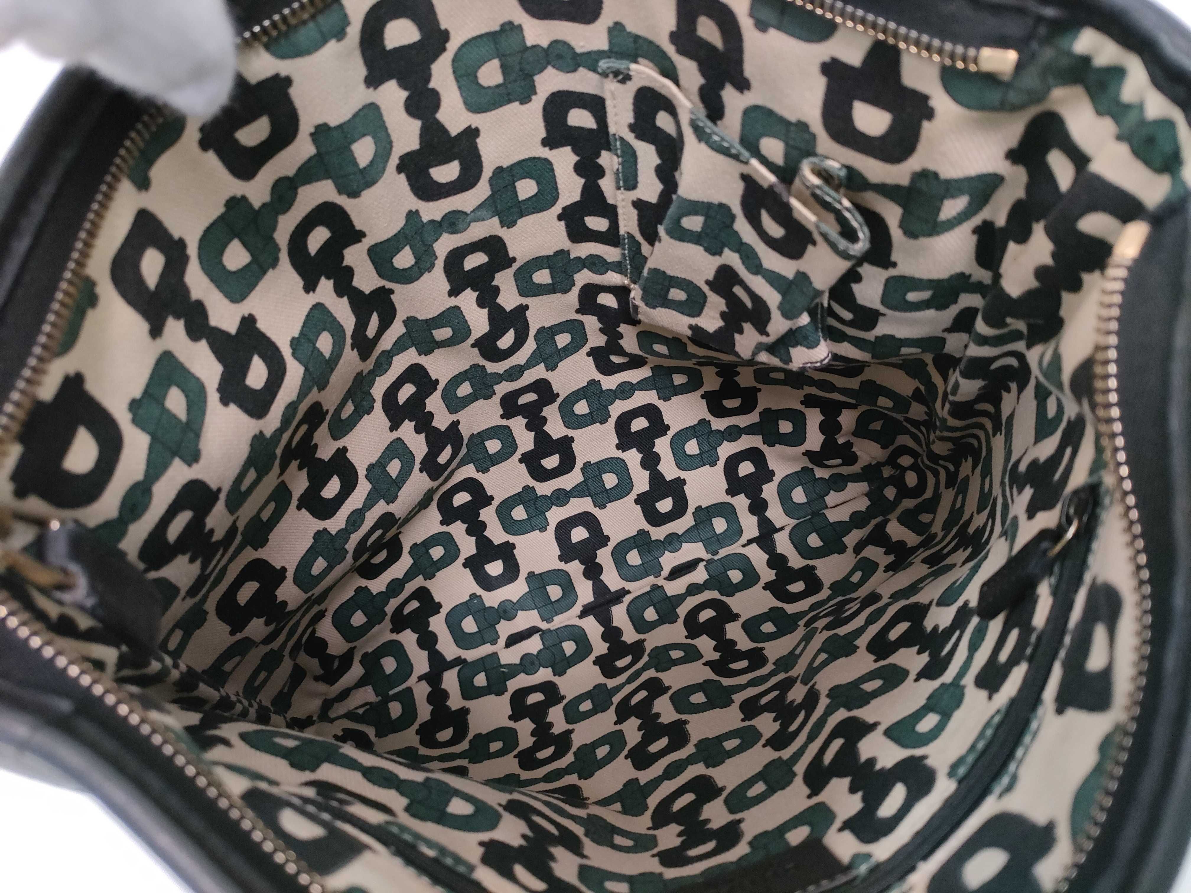 Guccissima Abbey Gold Hardware Leather Shoulder Bag Black — view 11