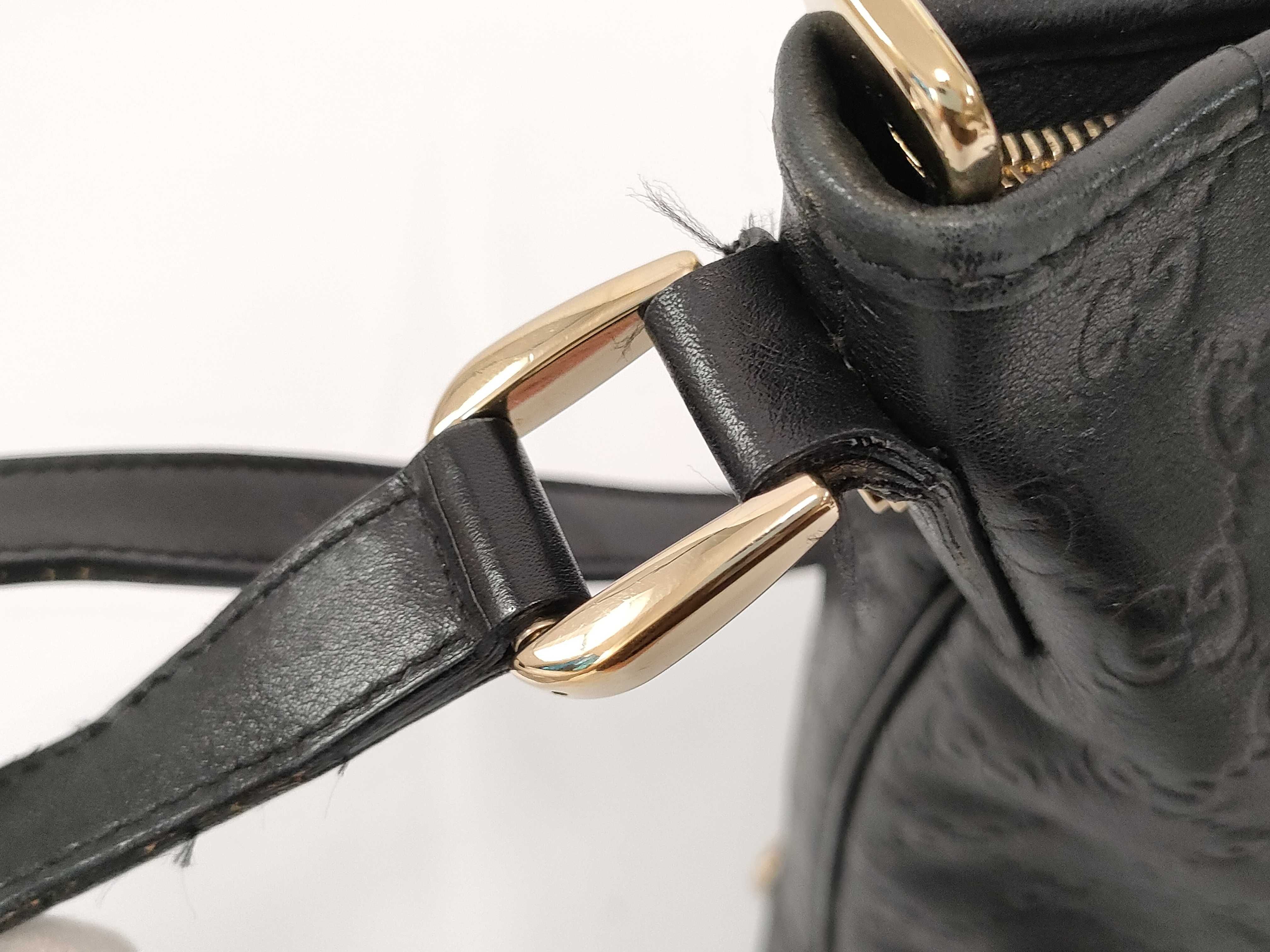 Guccissima Abbey Gold Hardware Leather Shoulder Bag Black — view 8