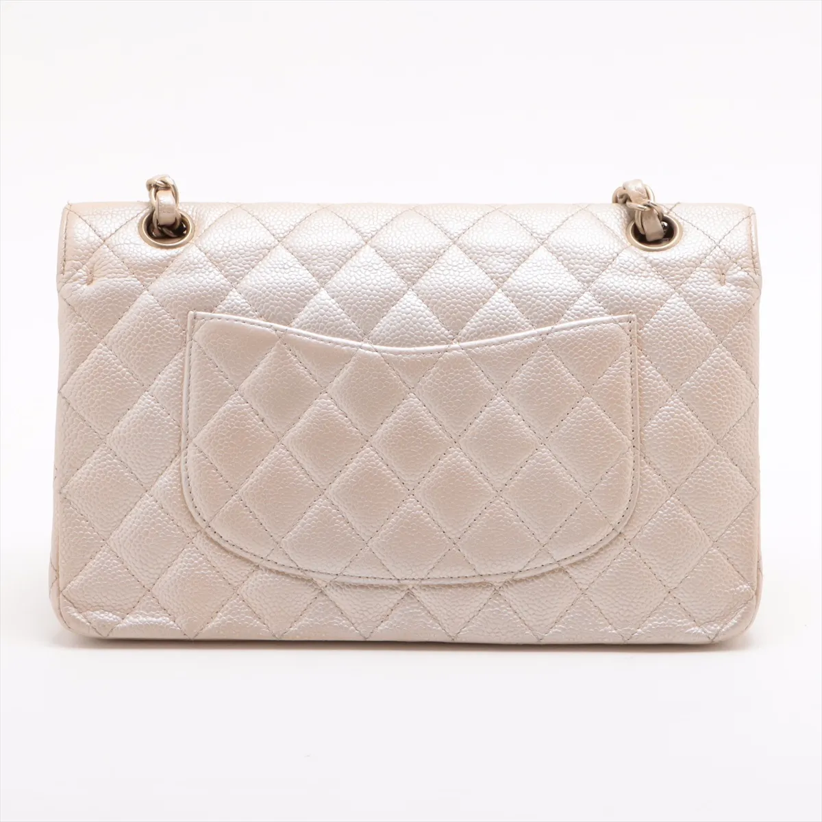[Individually wrapped] Chanel Matelasse 25 caviar skin double flap double chain bag beige gold hardware 16344929 16th series A01112 — view 2