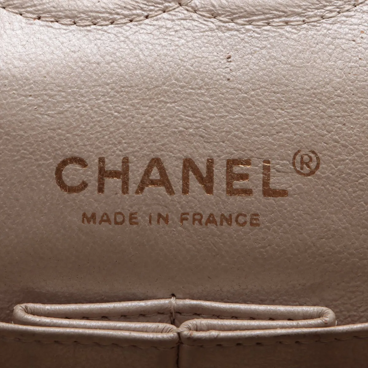[Individually wrapped] Chanel Matelasse 25 caviar skin double flap double chain bag beige gold hardware 16344929 16th series A01112 — view 9