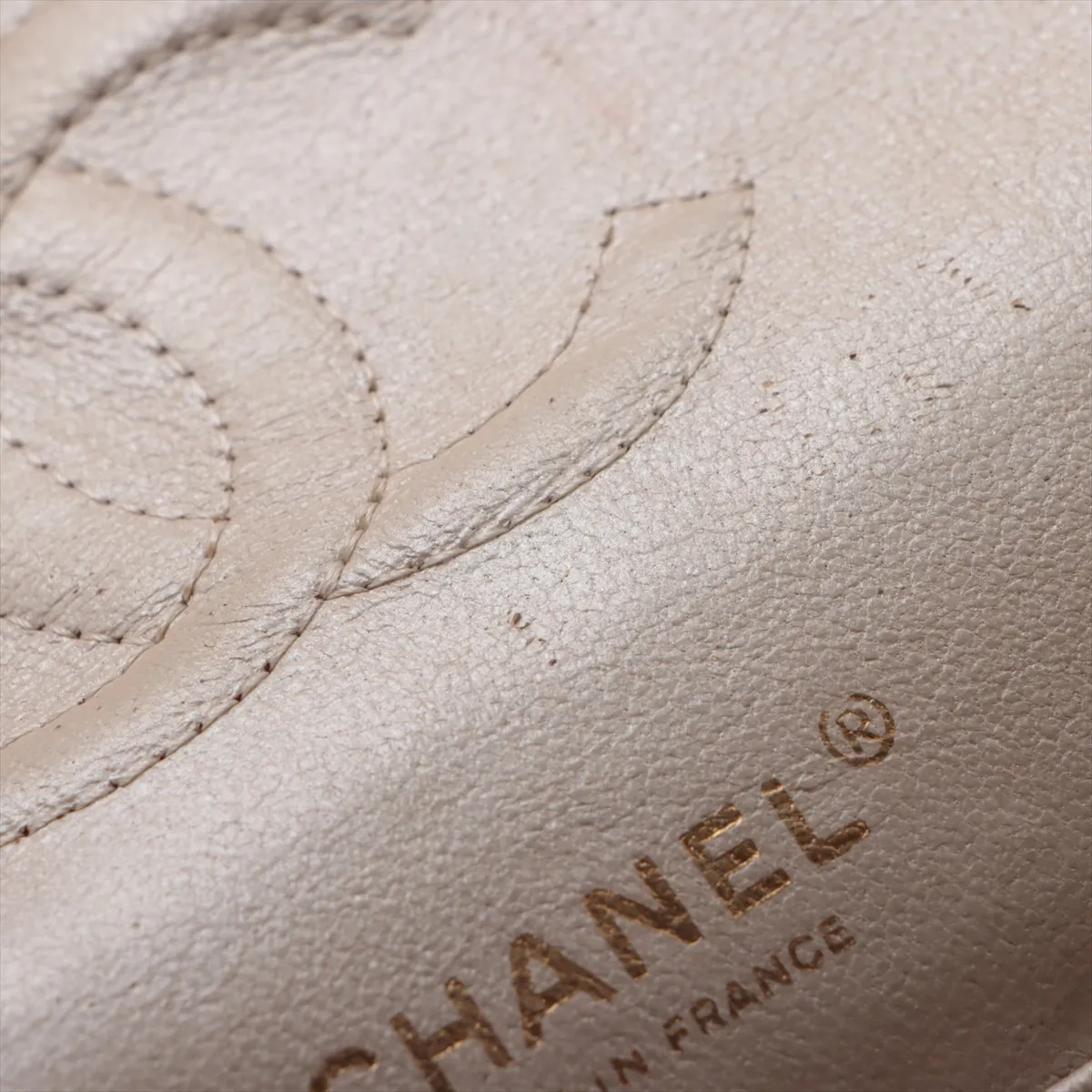 [Individually wrapped] Chanel Matelasse 25 caviar skin double flap double chain bag beige gold hardware 16344929 16th series A01112 — view 10