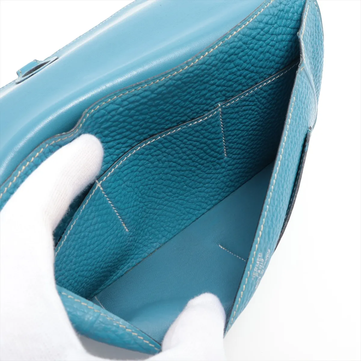 Dogon GM Togo Long Wallet, Blue, Silver Hardware K: 2007 — view 6