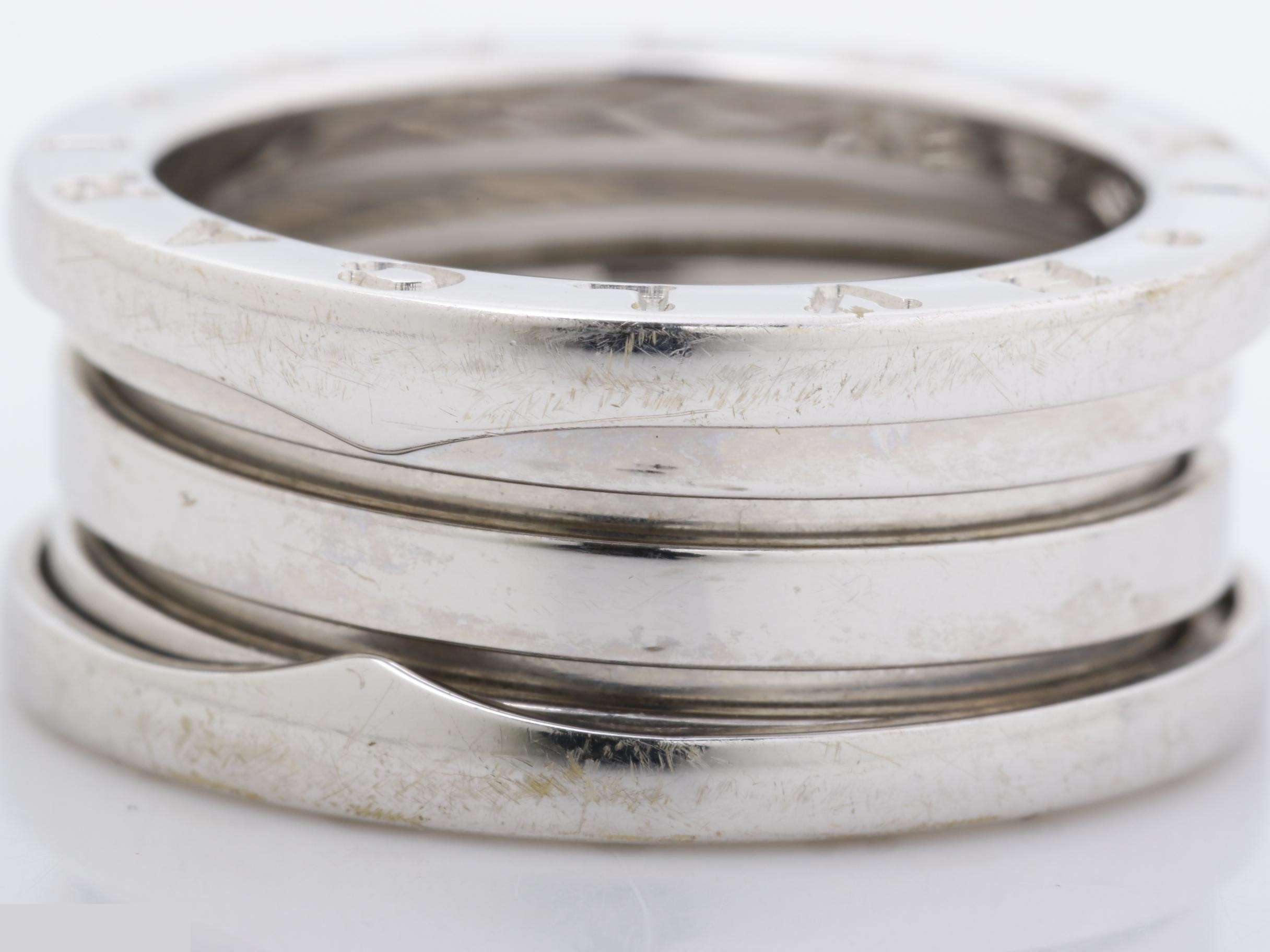 B.zero1 (precious metal) ring, 750WG, 9.3g, size #52 — view 3
