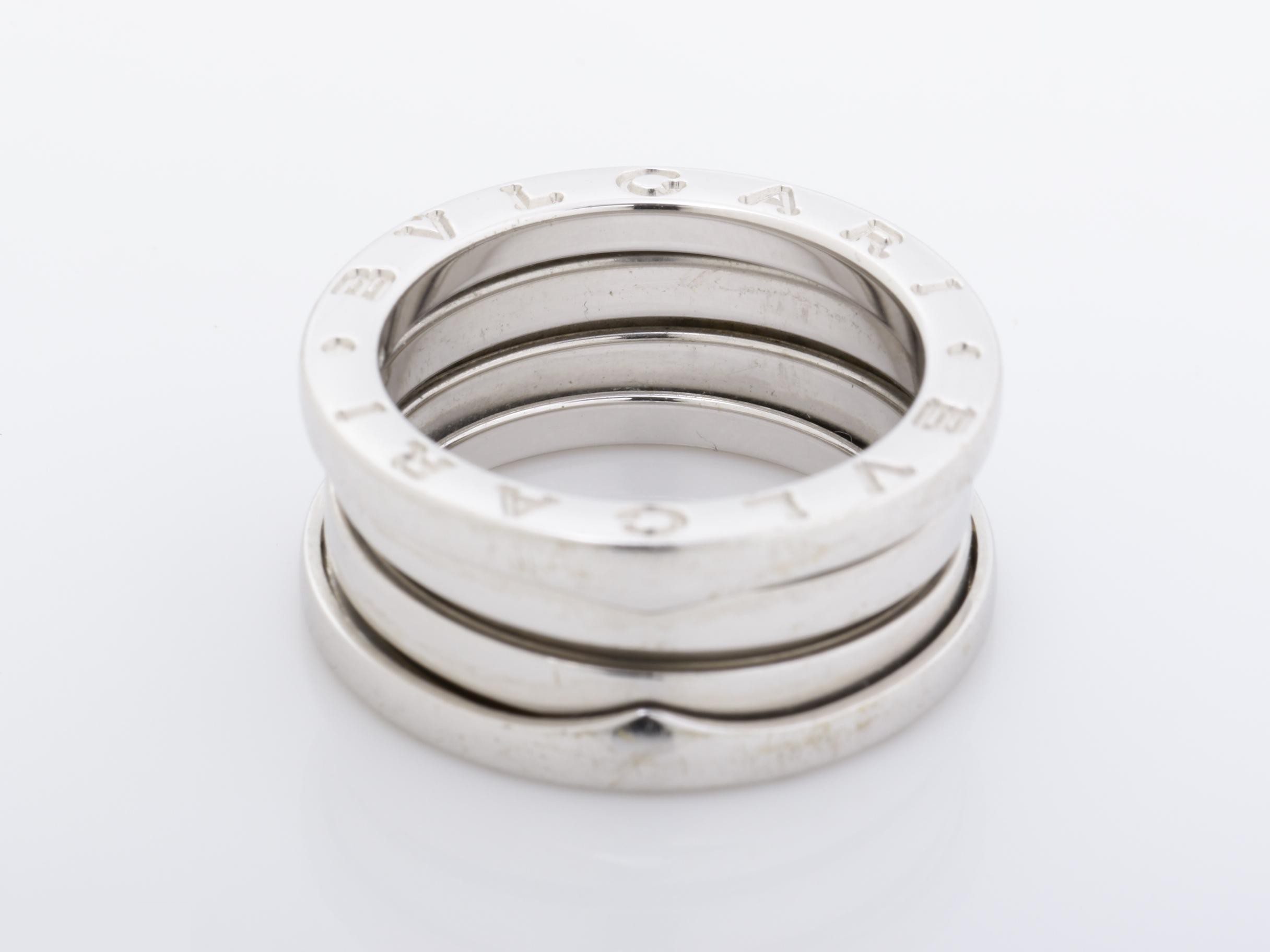 B.zero1 (precious metal) ring, 750WG, 9.3g, size #52 — view 4