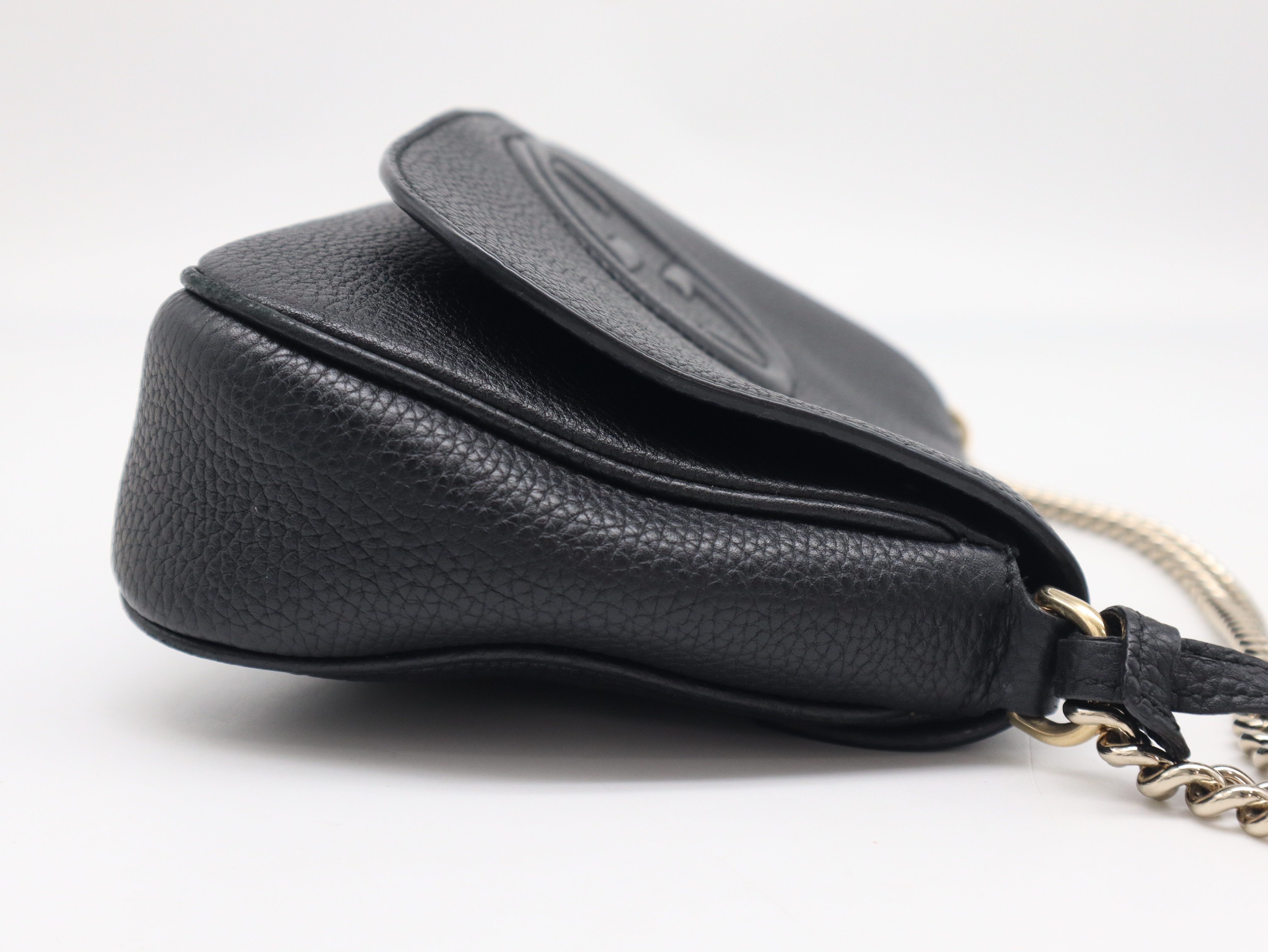 536224 Leather Soho Shoulder Bag, Black — view 4