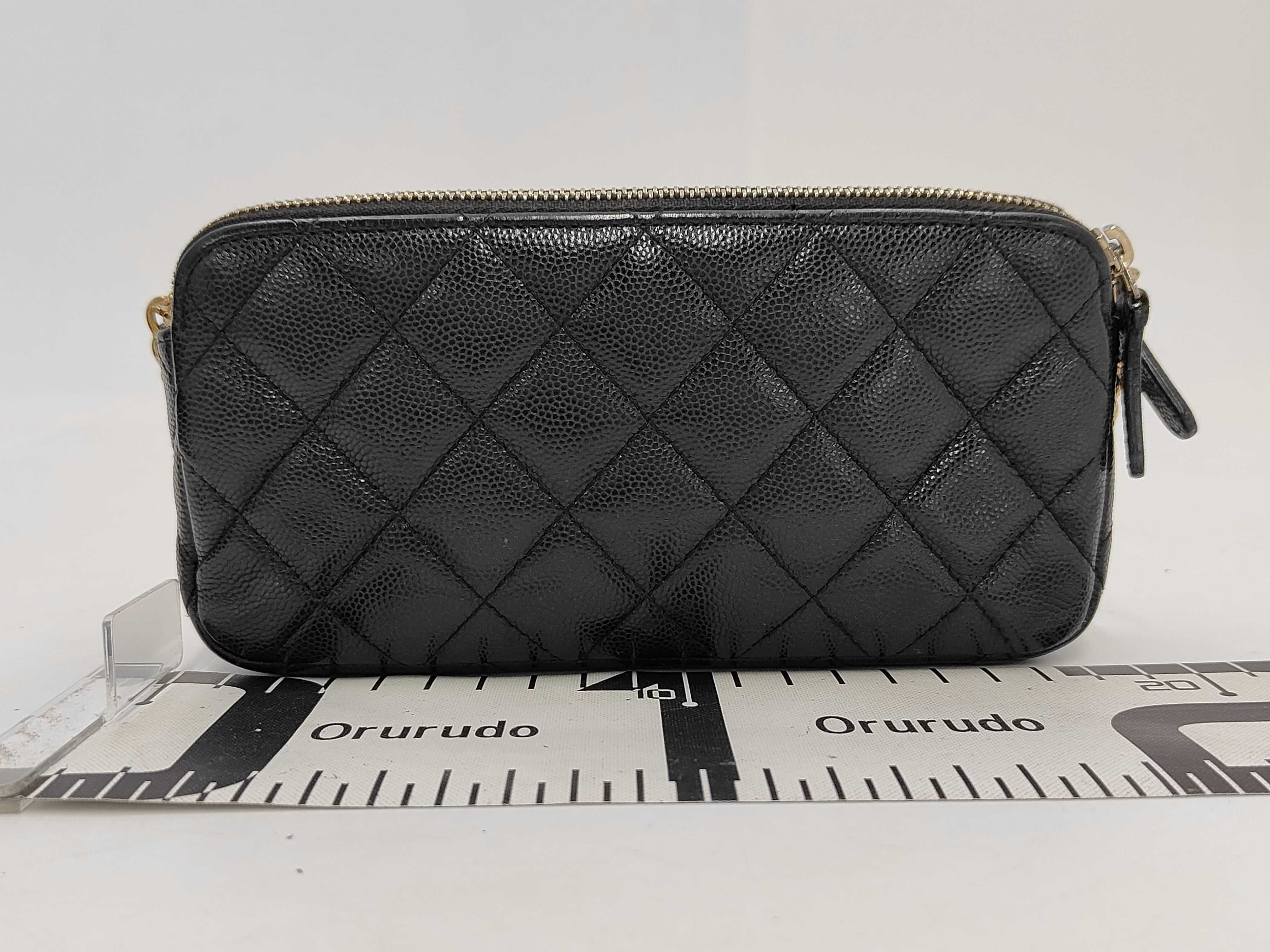 Caviar Skin Chain Wallet Shoulder Bag — view 2