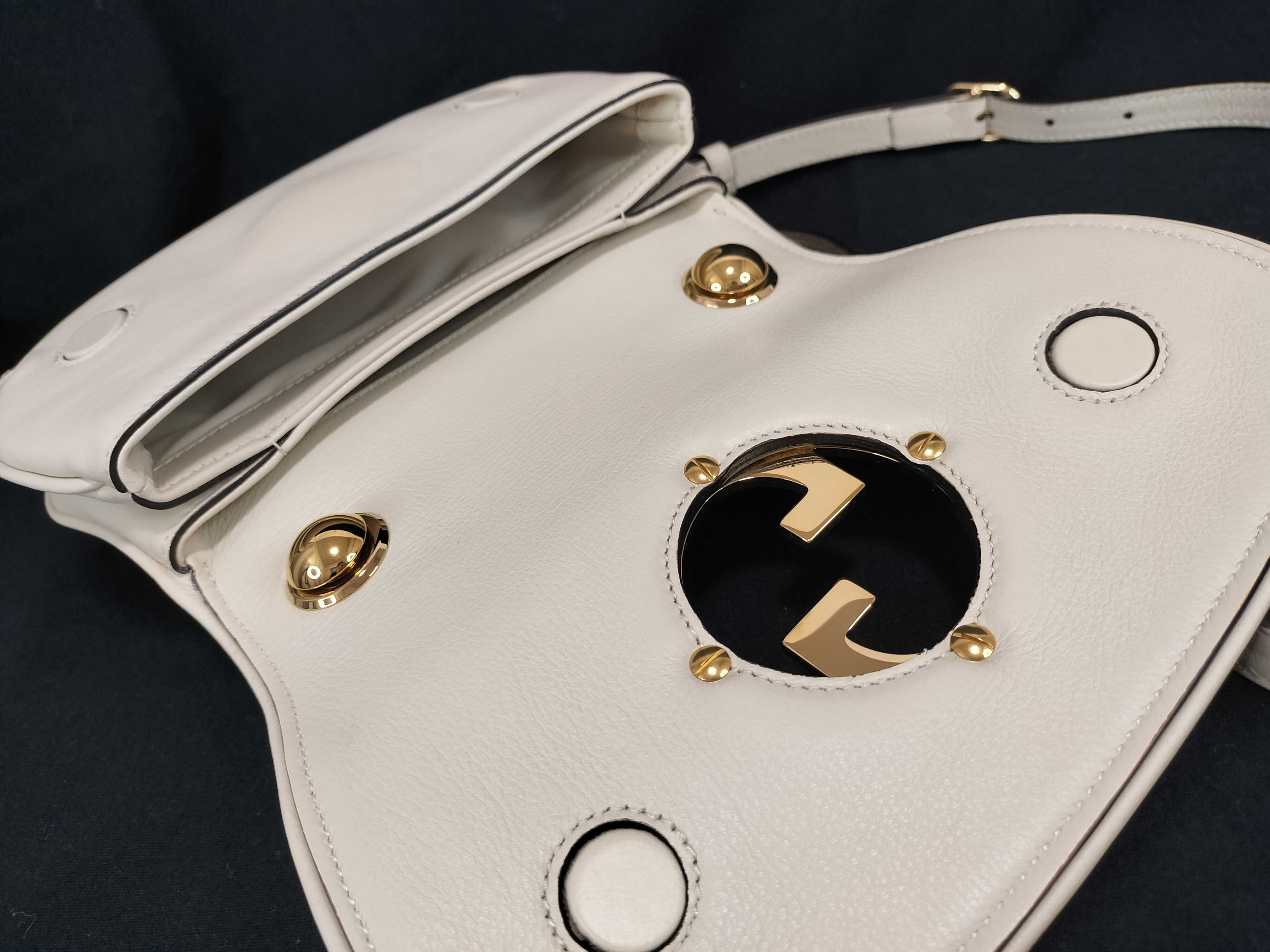 Interlocking G Blondie Leather 2-Way Shoulder Bag White 698643 Shoulder Bag — view 8