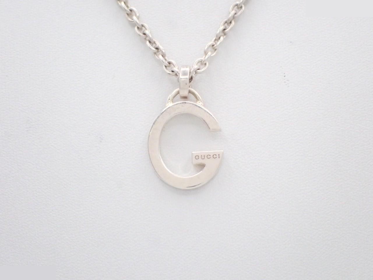G Necklace, 925 Sterling Silver, 19.4g, Chain approx. 45cm