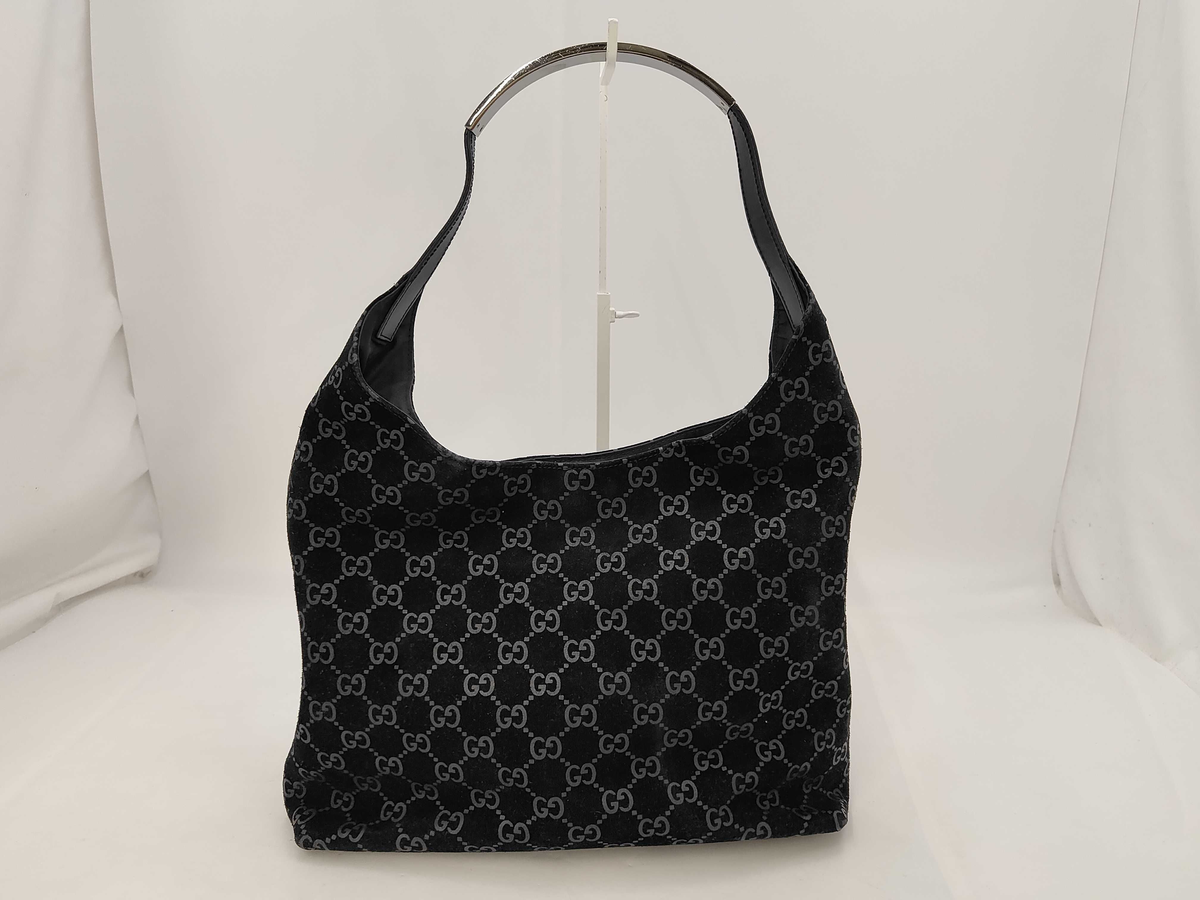 GG One-Shoulder Bag, Handbag, Suede, GG Pattern Shoulder Bag