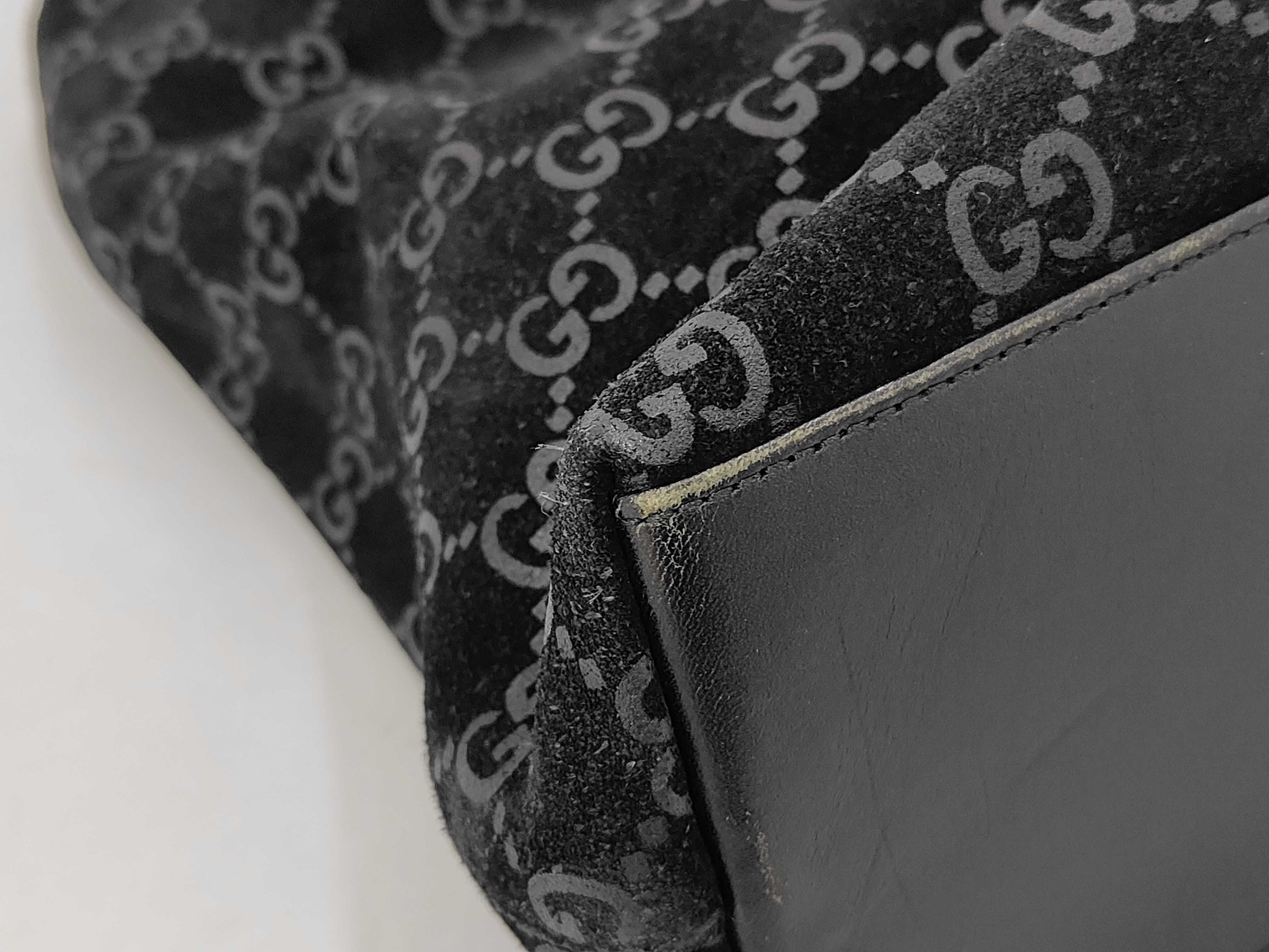 GG One-Shoulder Bag, Handbag, Suede, GG Pattern Shoulder Bag — view 6