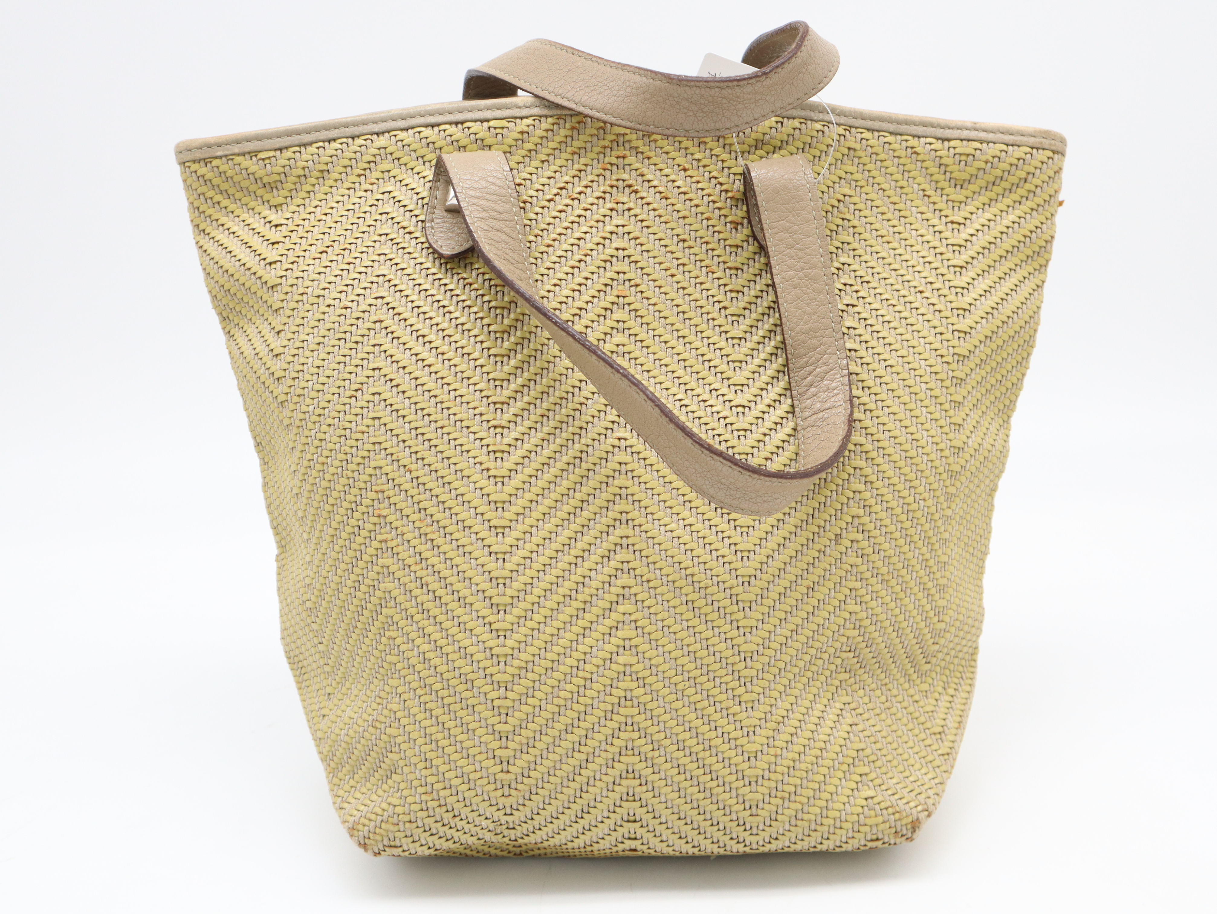 Cabas Chennai PM Handbag, Leather, Yellow — view 2