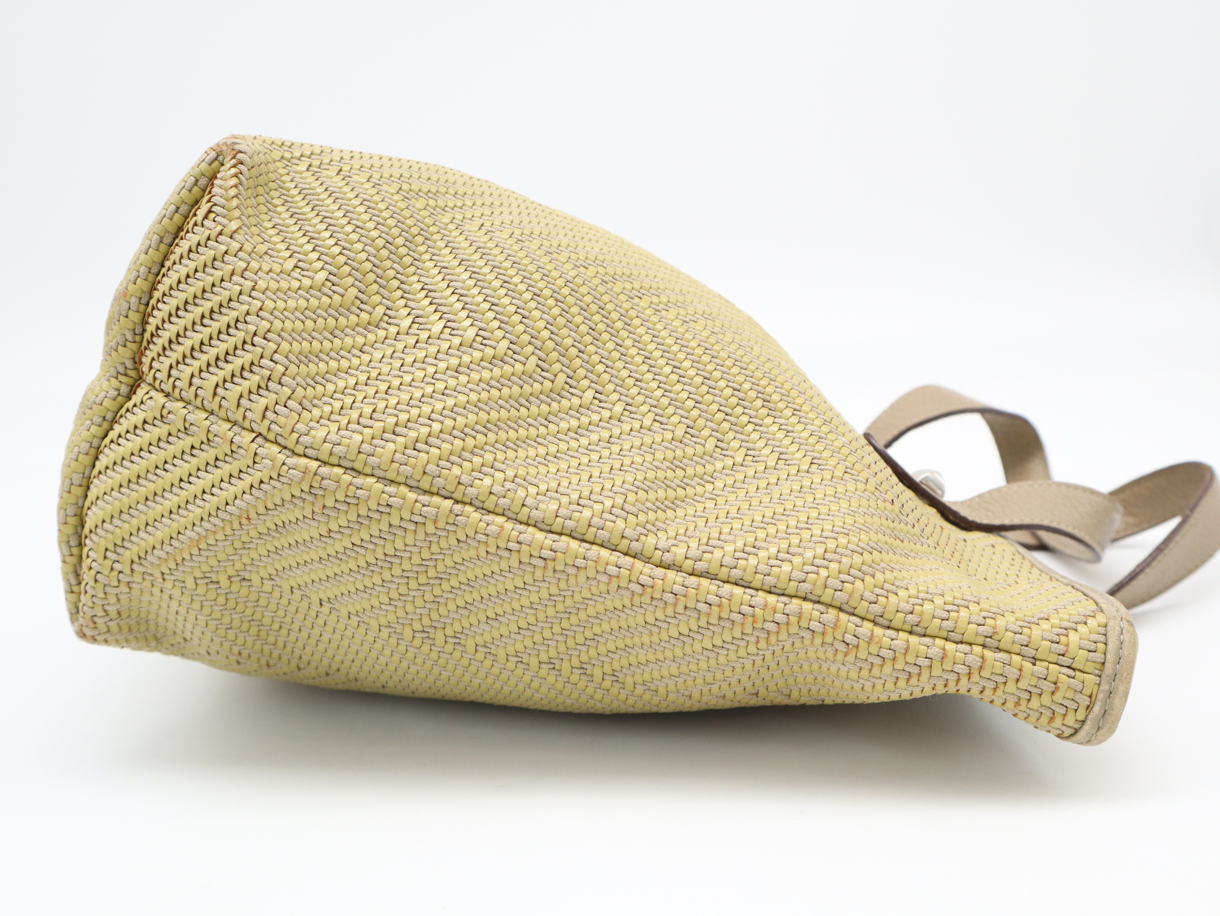 Cabas Chennai PM Handbag, Leather, Yellow — view 4