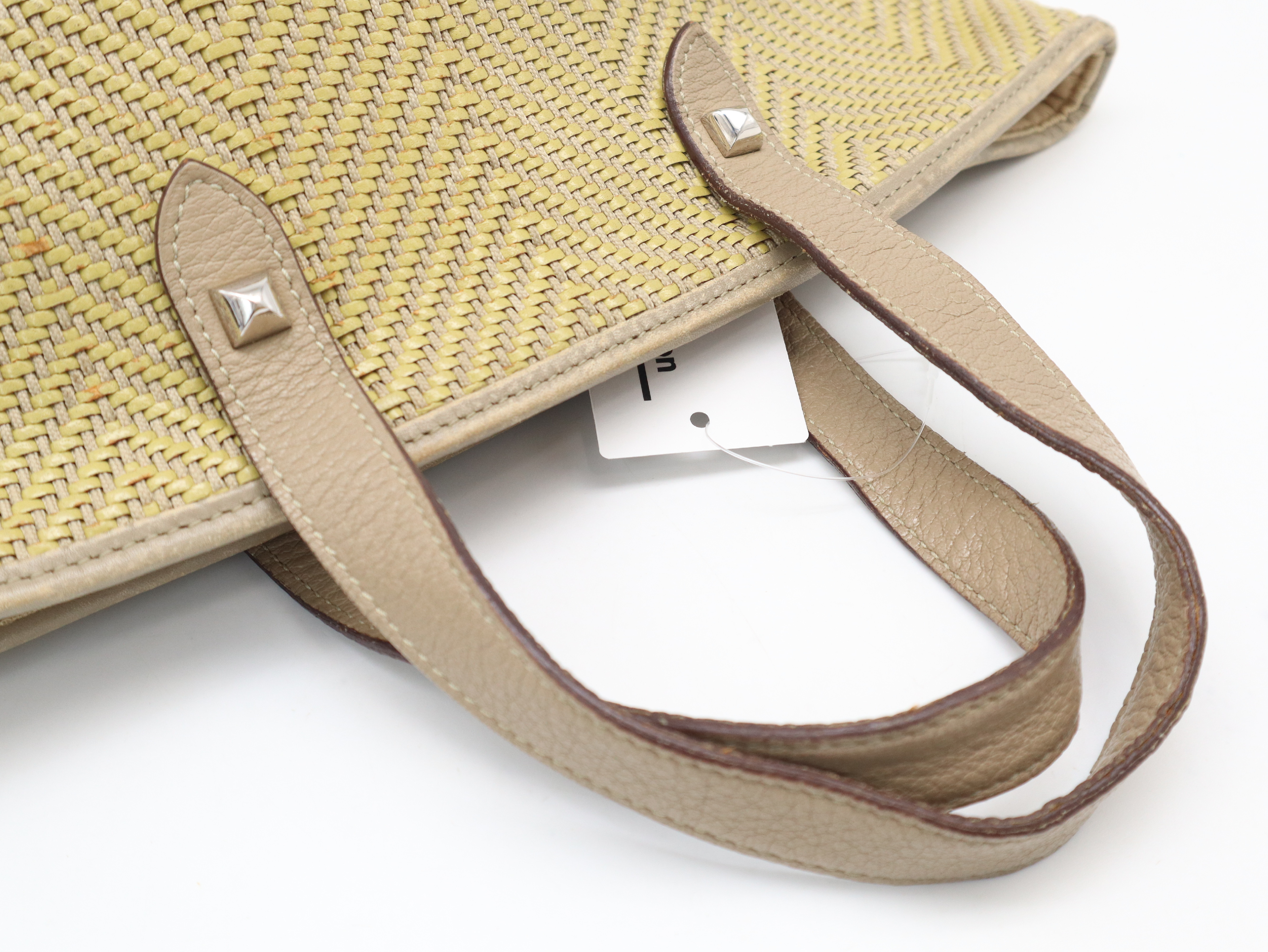 Cabas Chennai PM Handbag, Leather, Yellow — view 6