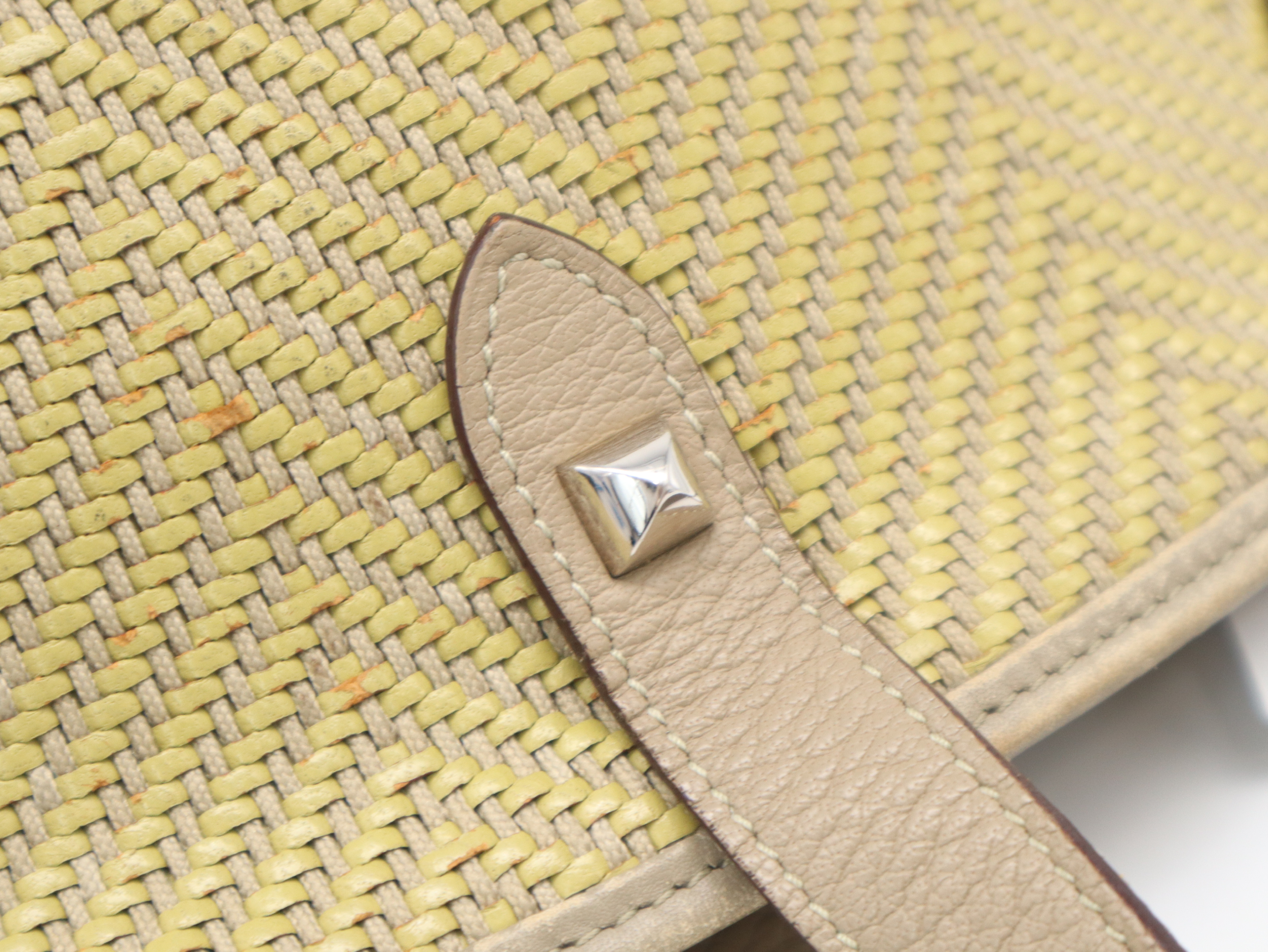 Cabas Chennai PM Handbag, Leather, Yellow — view 7