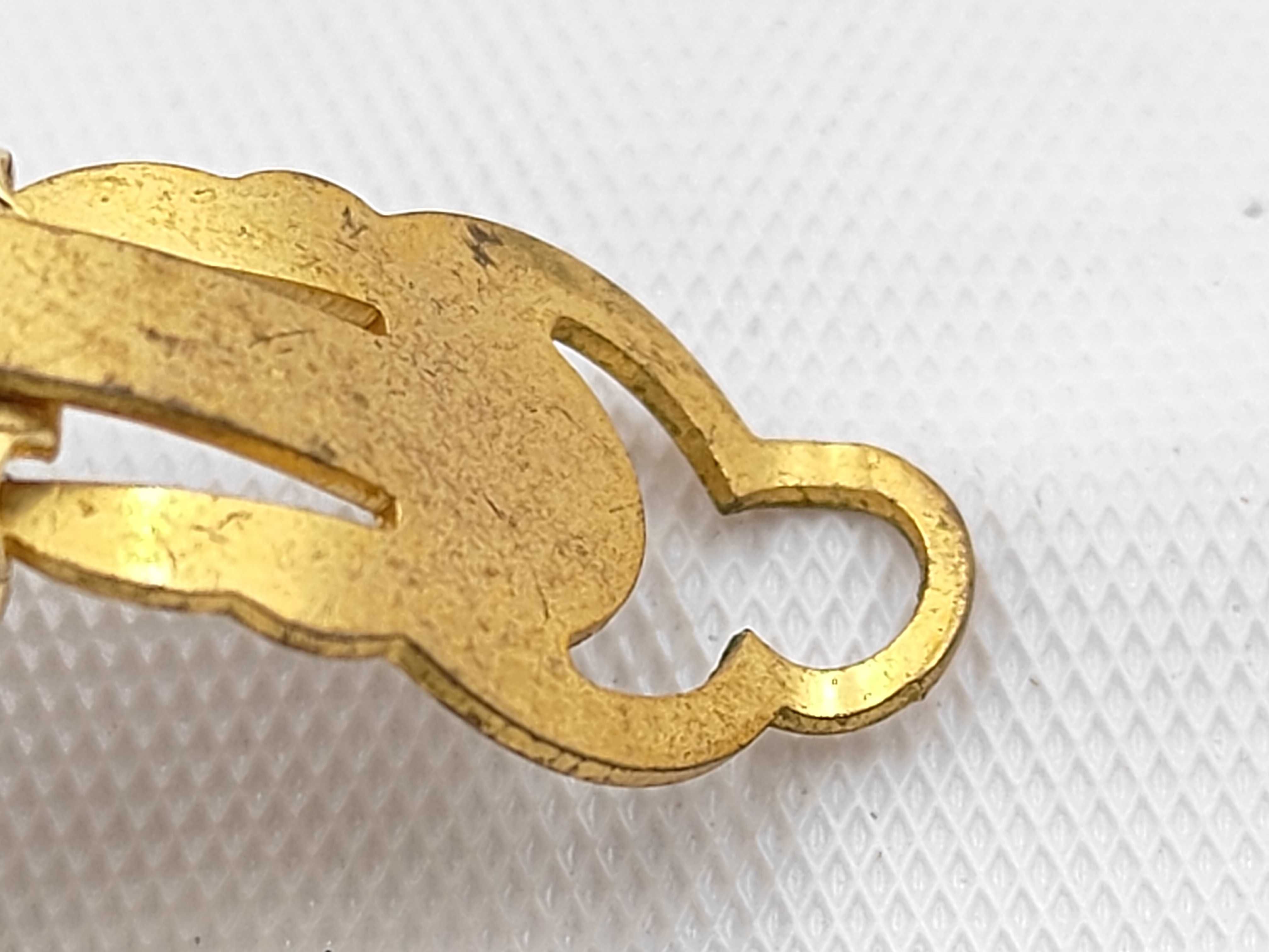 Round Stone Gold (YG) Earrings — view 7