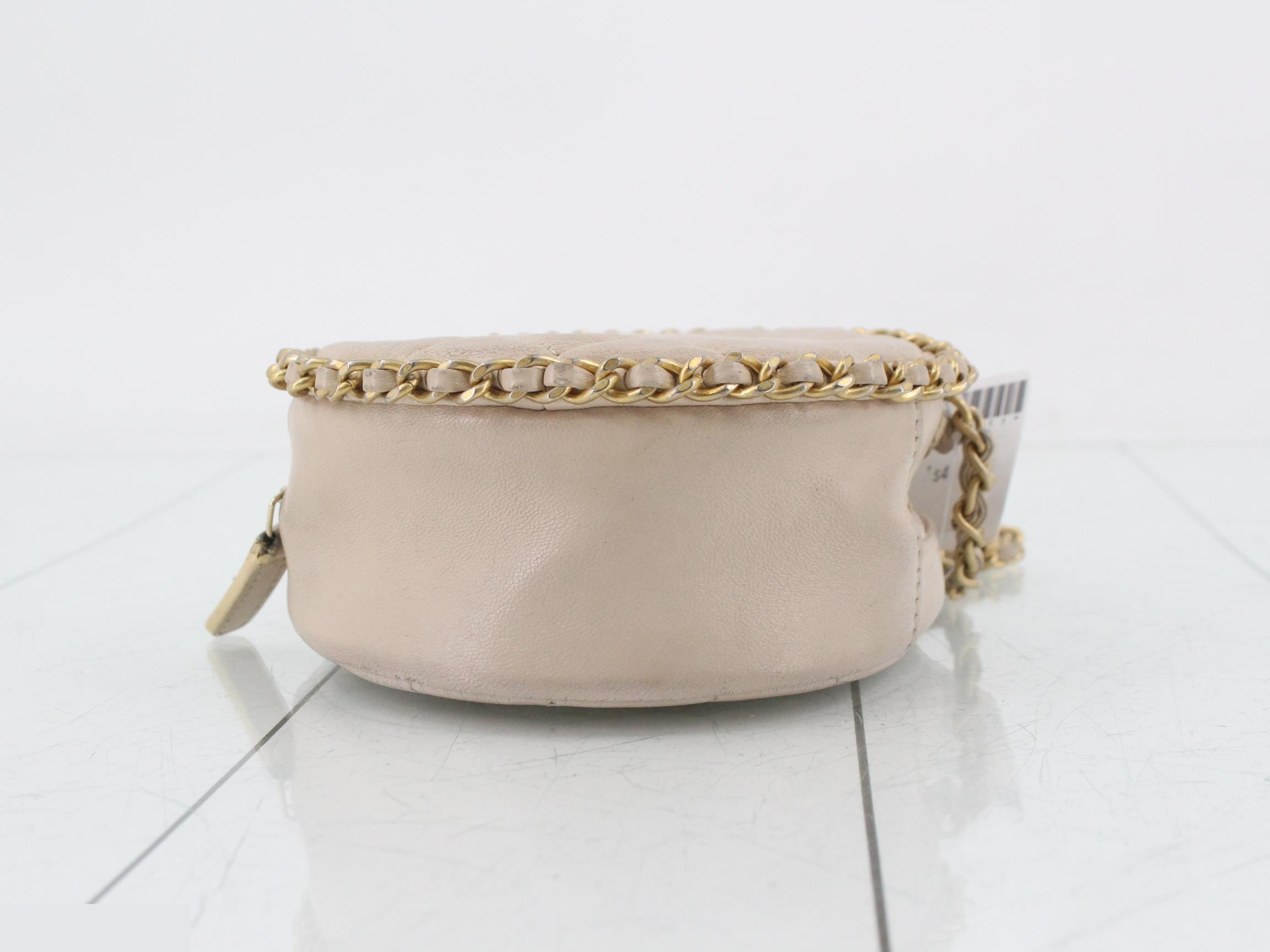 Lambskin Coco Mark Round Chain Shoulder Bag — view 3