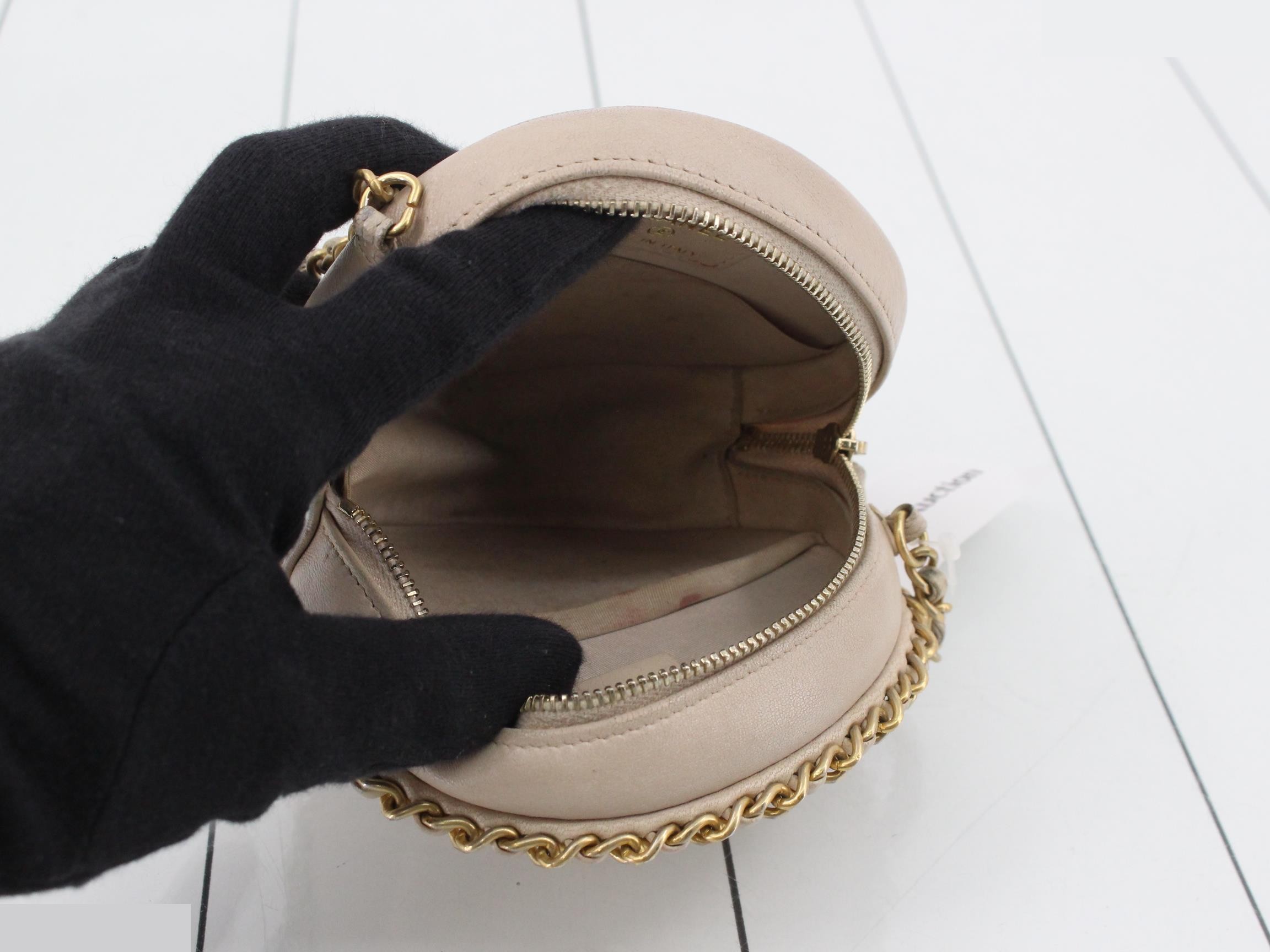 Lambskin Coco Mark Round Chain Shoulder Bag — view 4