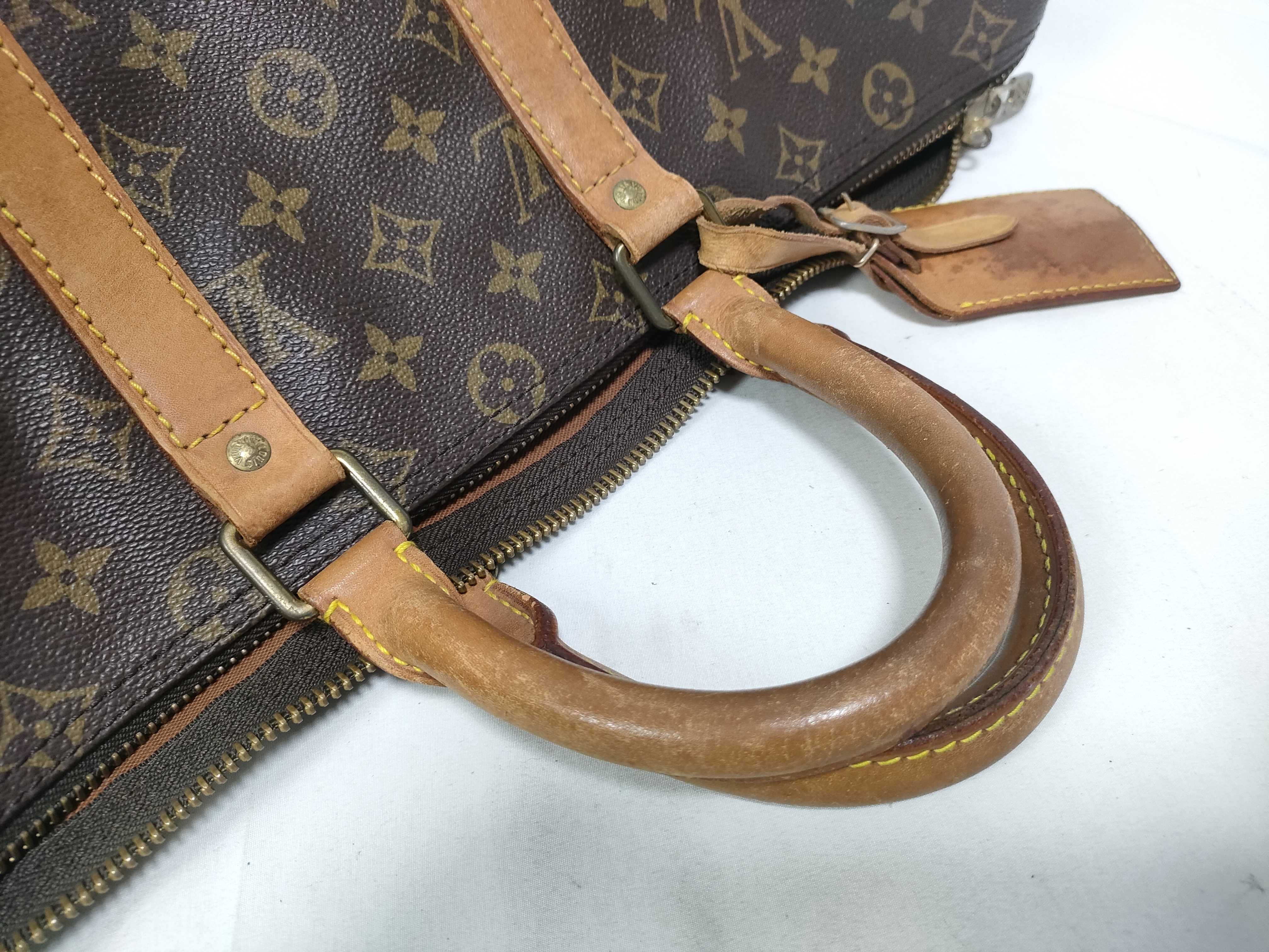 Monogram Keepall Bandoulière 45 M41418 Boston Bag with Handle, Name Tag, and Shoulder Strap — view 13