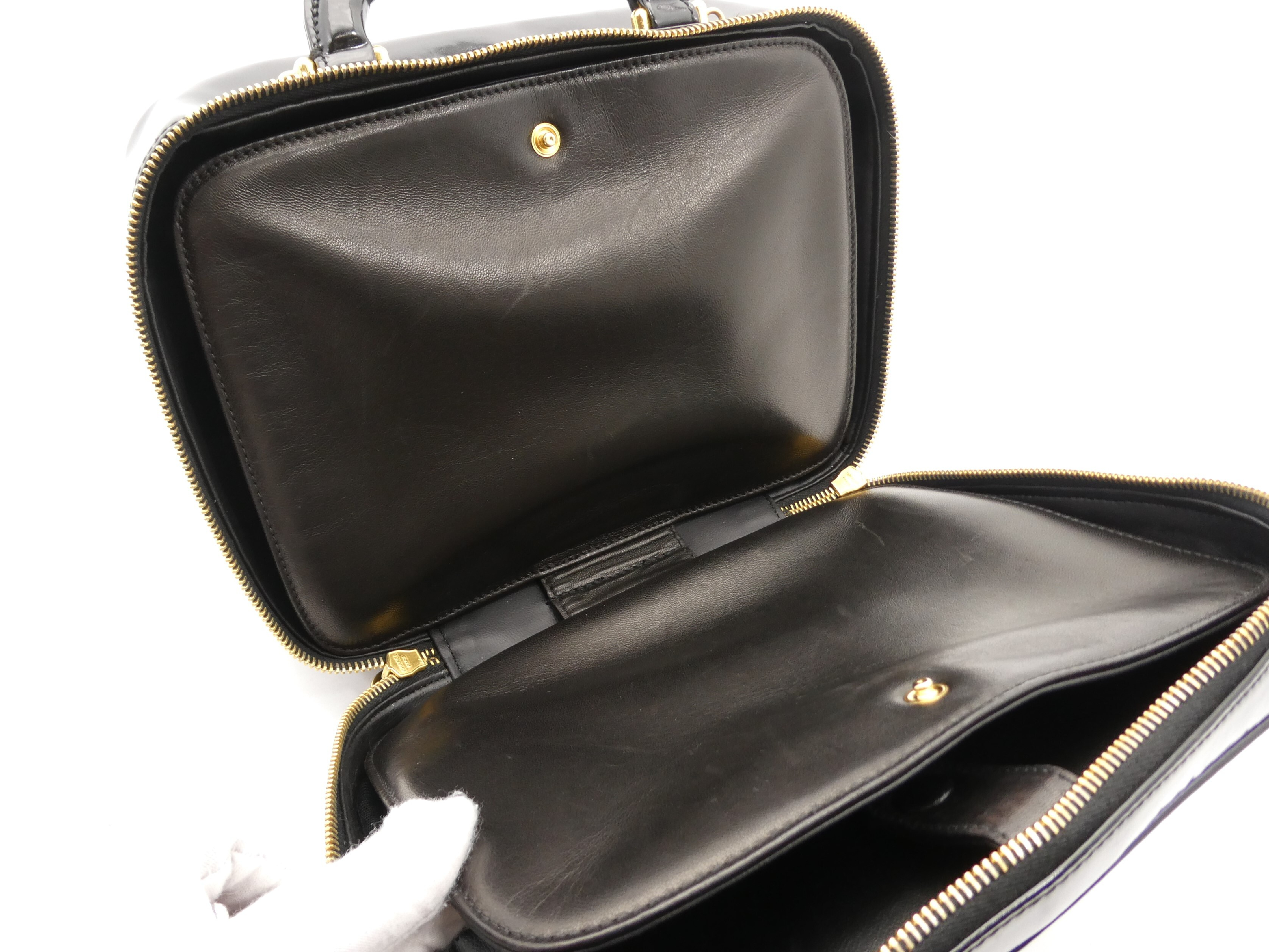 Large Coco Mark Enamel Vanity Bag — view 8