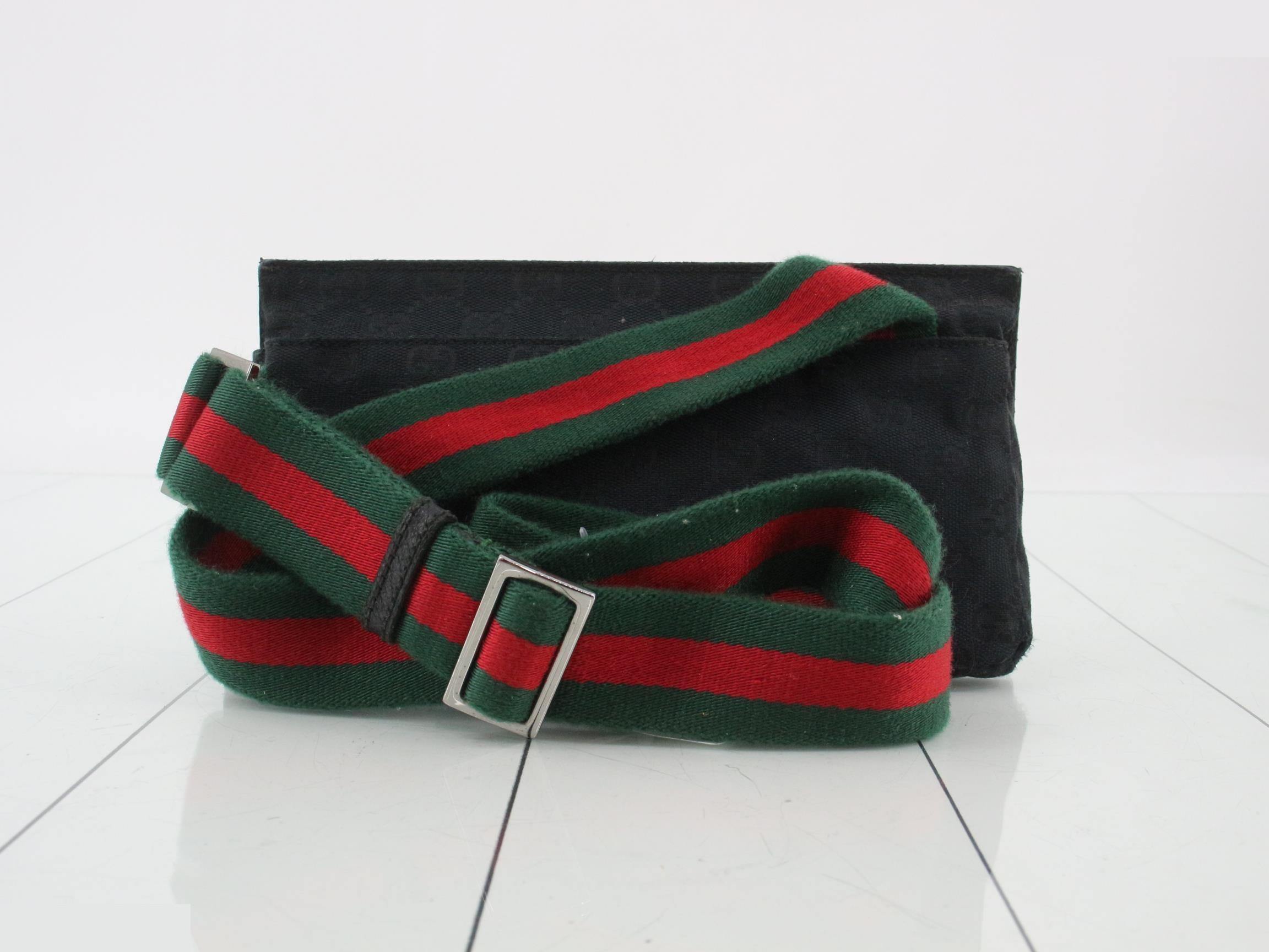 Canvas Waist Bag, Sherry, Black, 180691 — view 2
