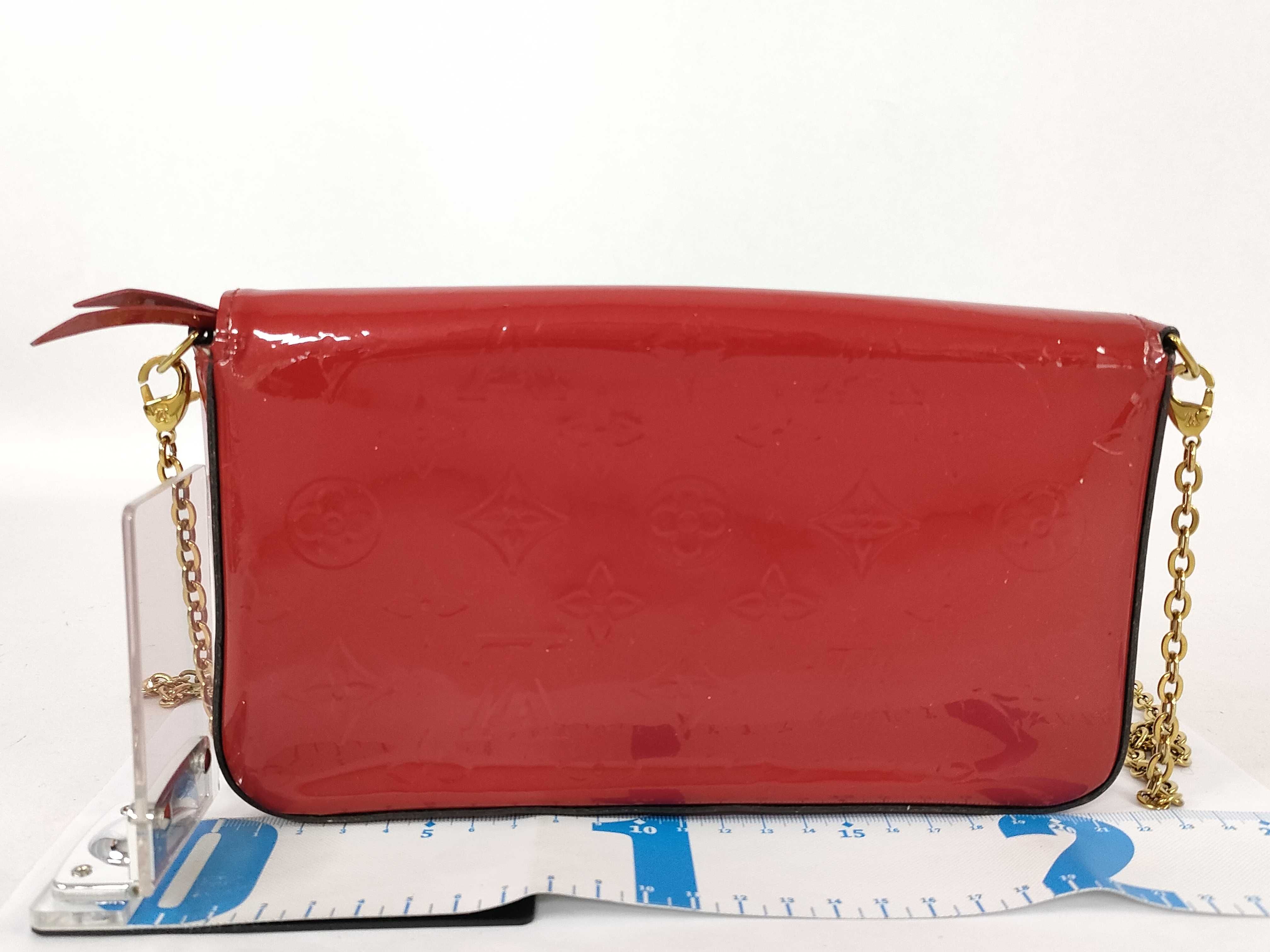 Vernis Louis Vuitton Chain Wallet Pochette Felicie Shoulder Bag — view 2
