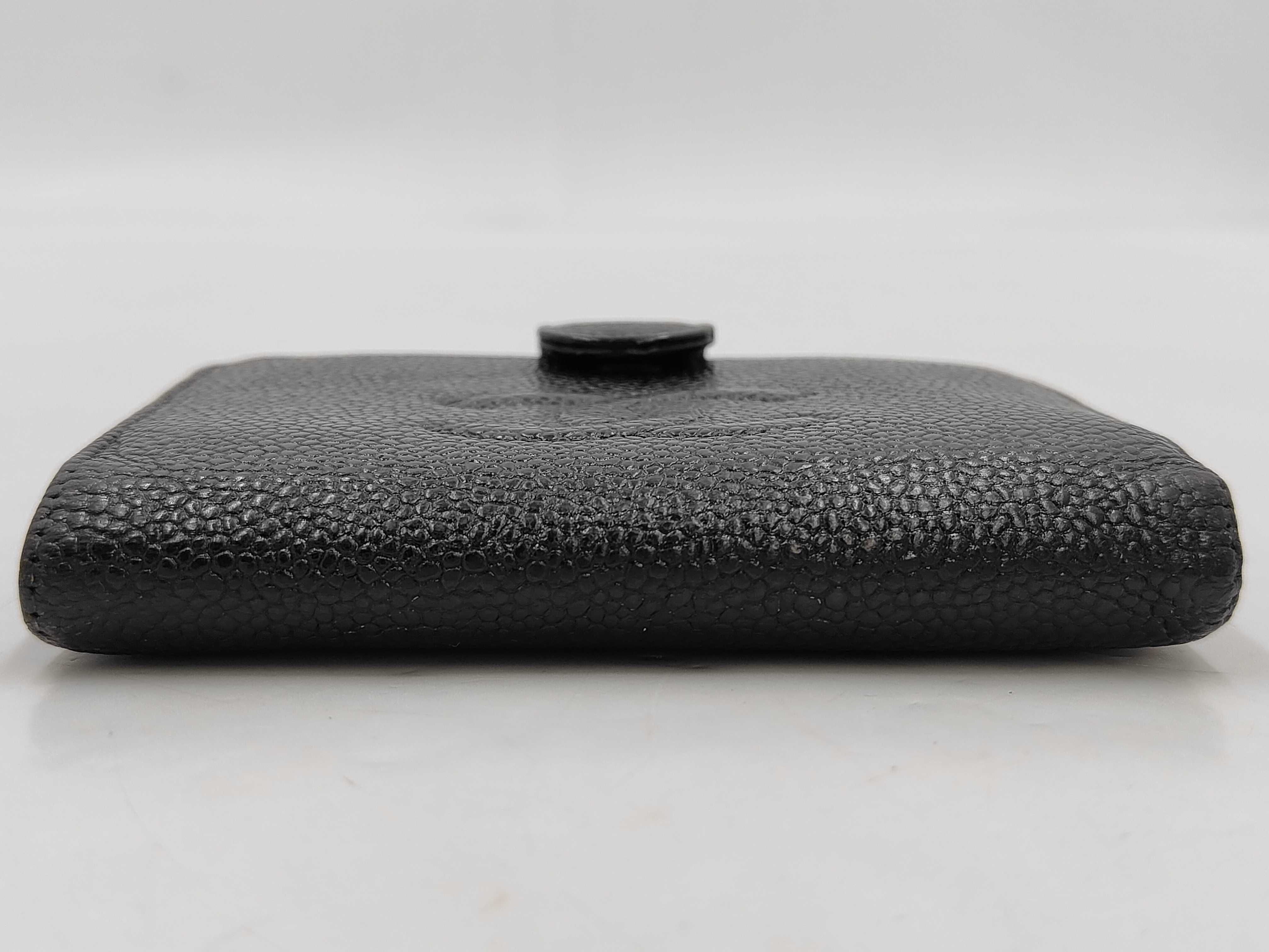 Coco Mark Caviar Leather Folding Wallet (with original seal) — view 3