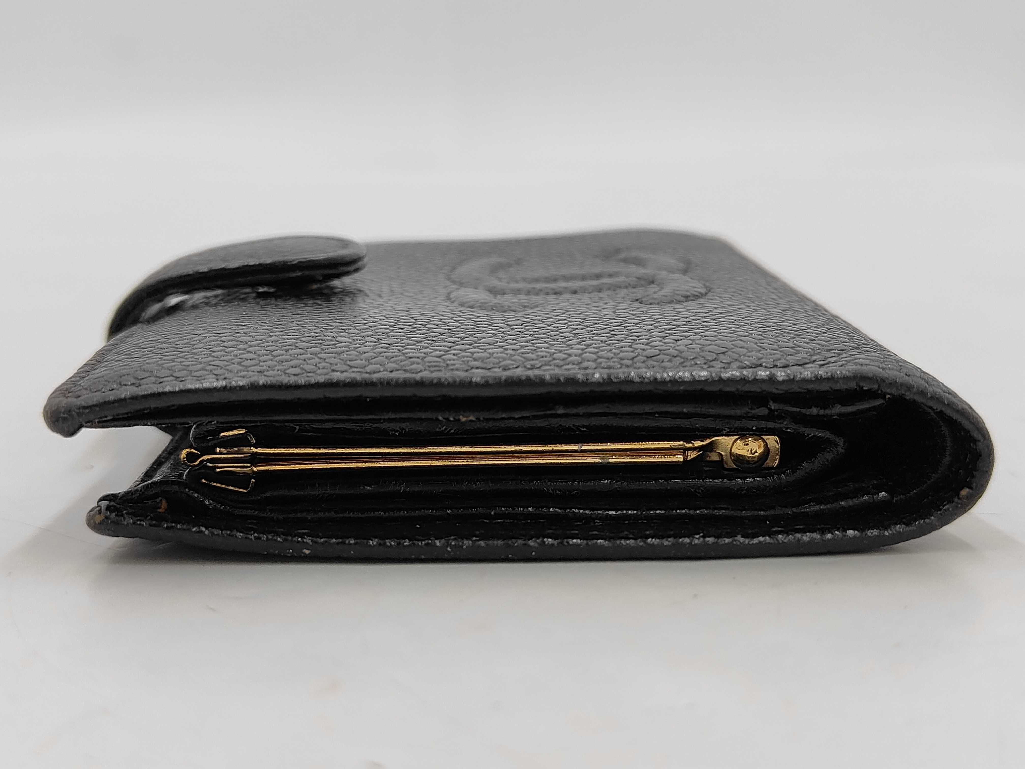 Coco Mark Caviar Leather Folding Wallet (with original seal) — view 4