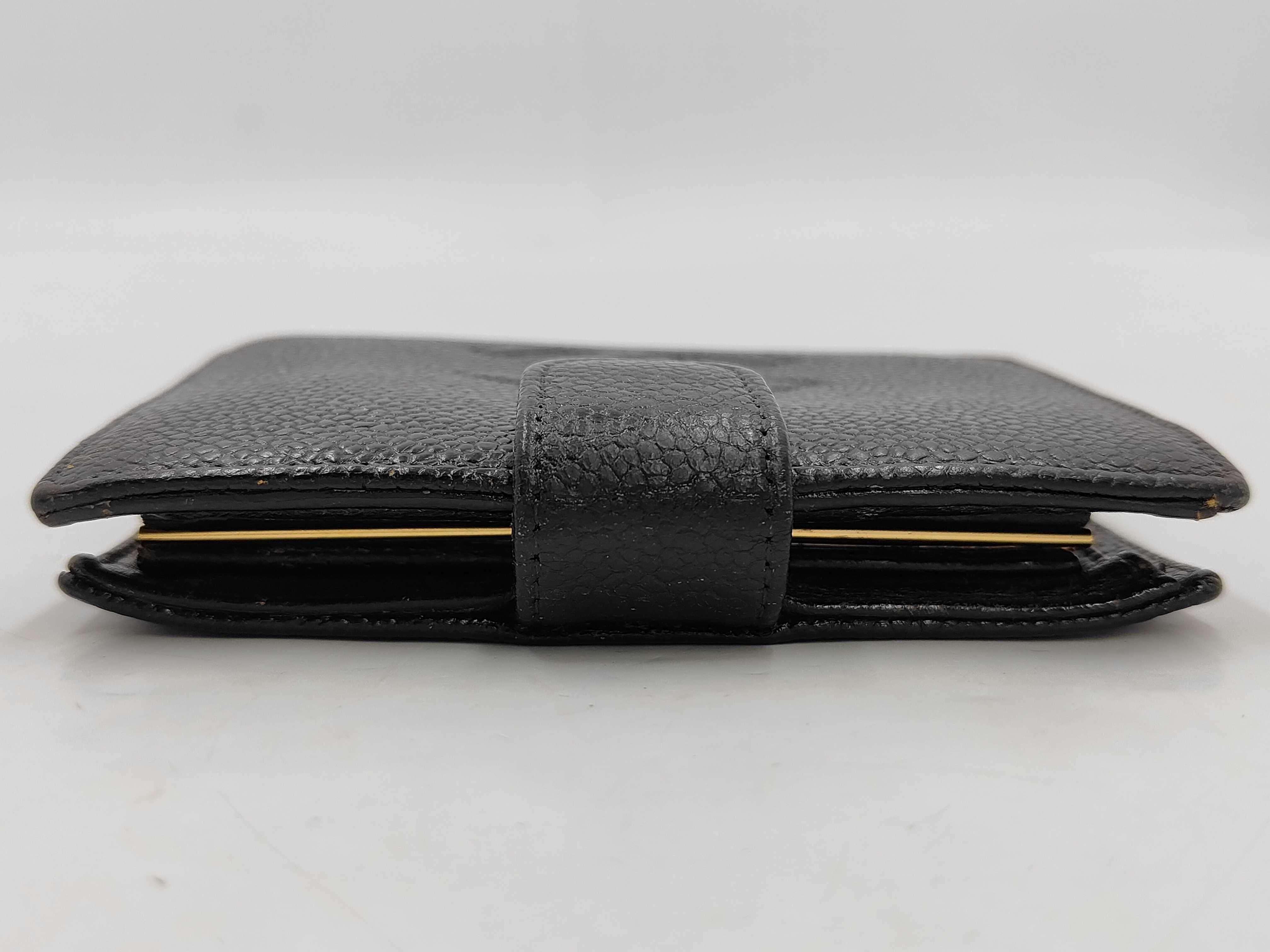 Coco Mark Caviar Leather Folding Wallet (with original seal) — view 5