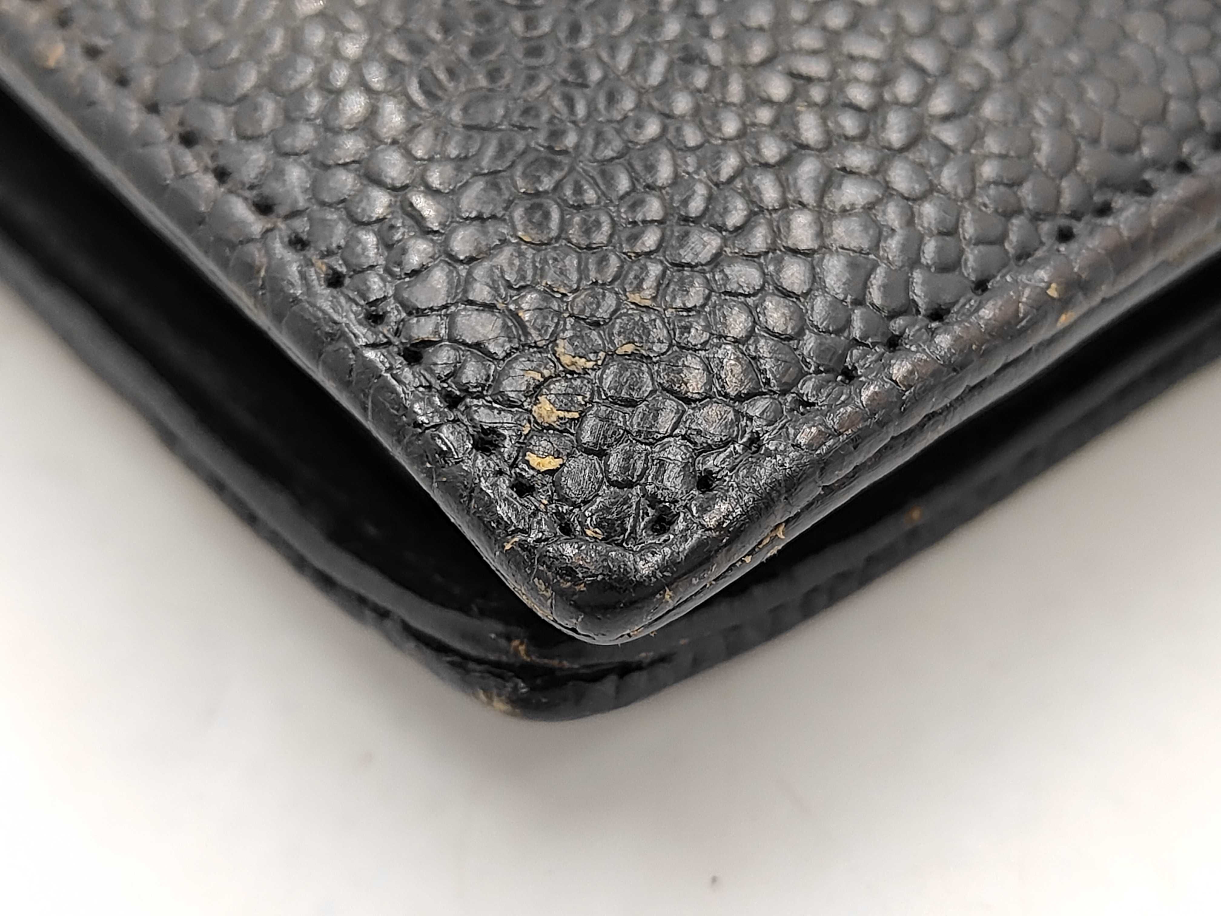 Coco Mark Caviar Leather Folding Wallet (with original seal) — view 7