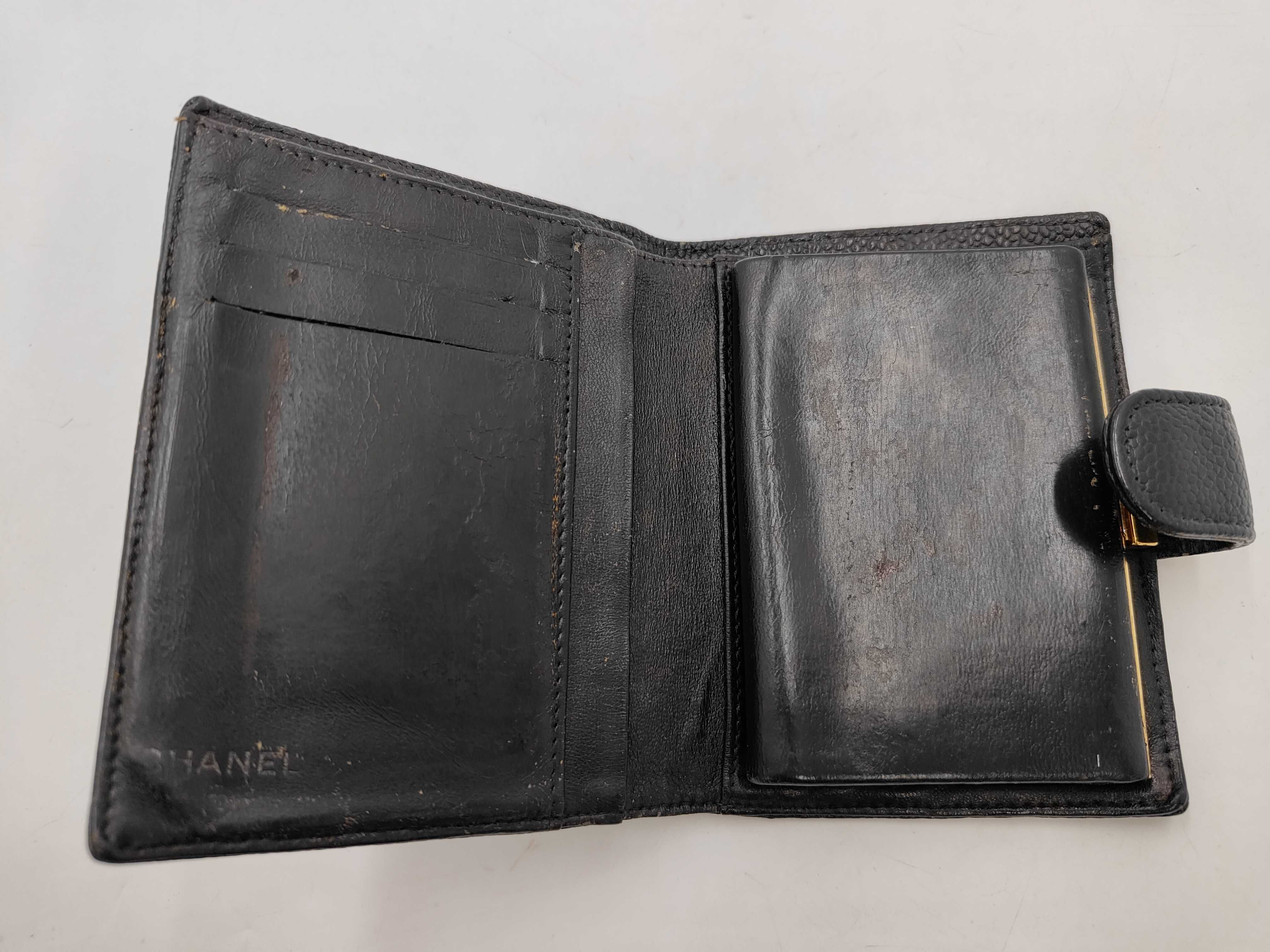 Coco Mark Caviar Leather Folding Wallet (with original seal) — view 8