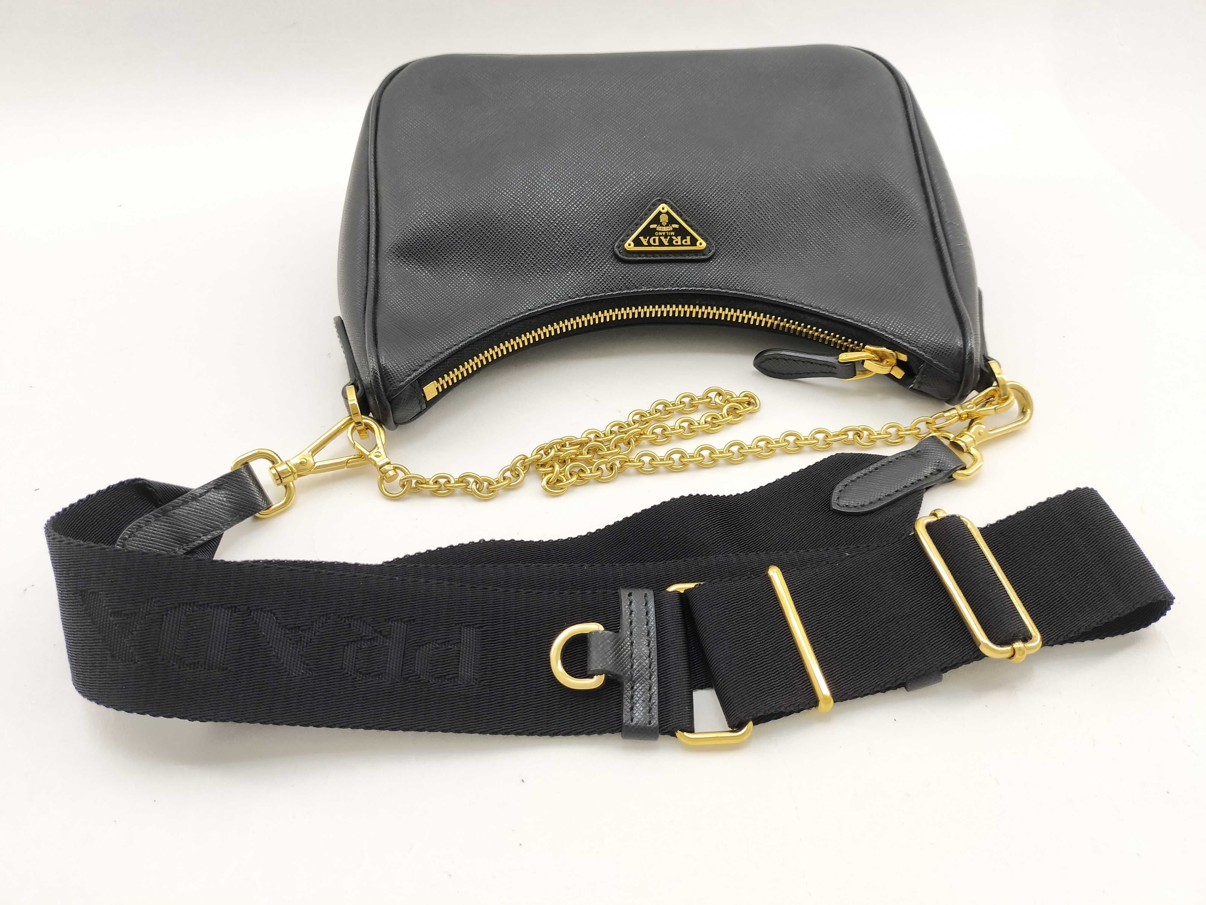 Nylon Prada Saffiano Pouch — view 9