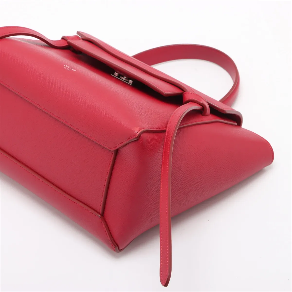 Belt Bag Micro Leather 2-Way Handbag Red — view 3