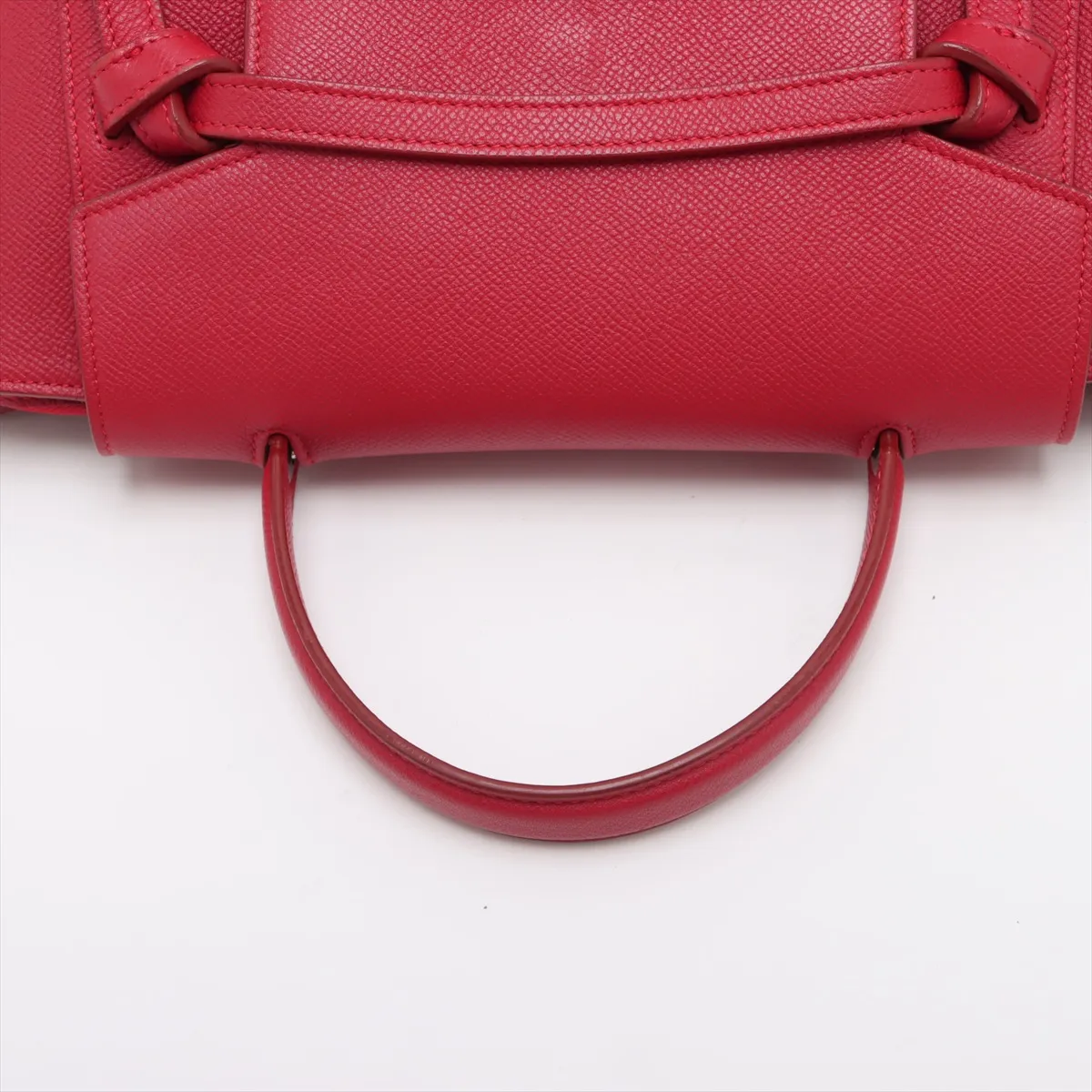 Belt Bag Micro Leather 2-Way Handbag Red — view 5