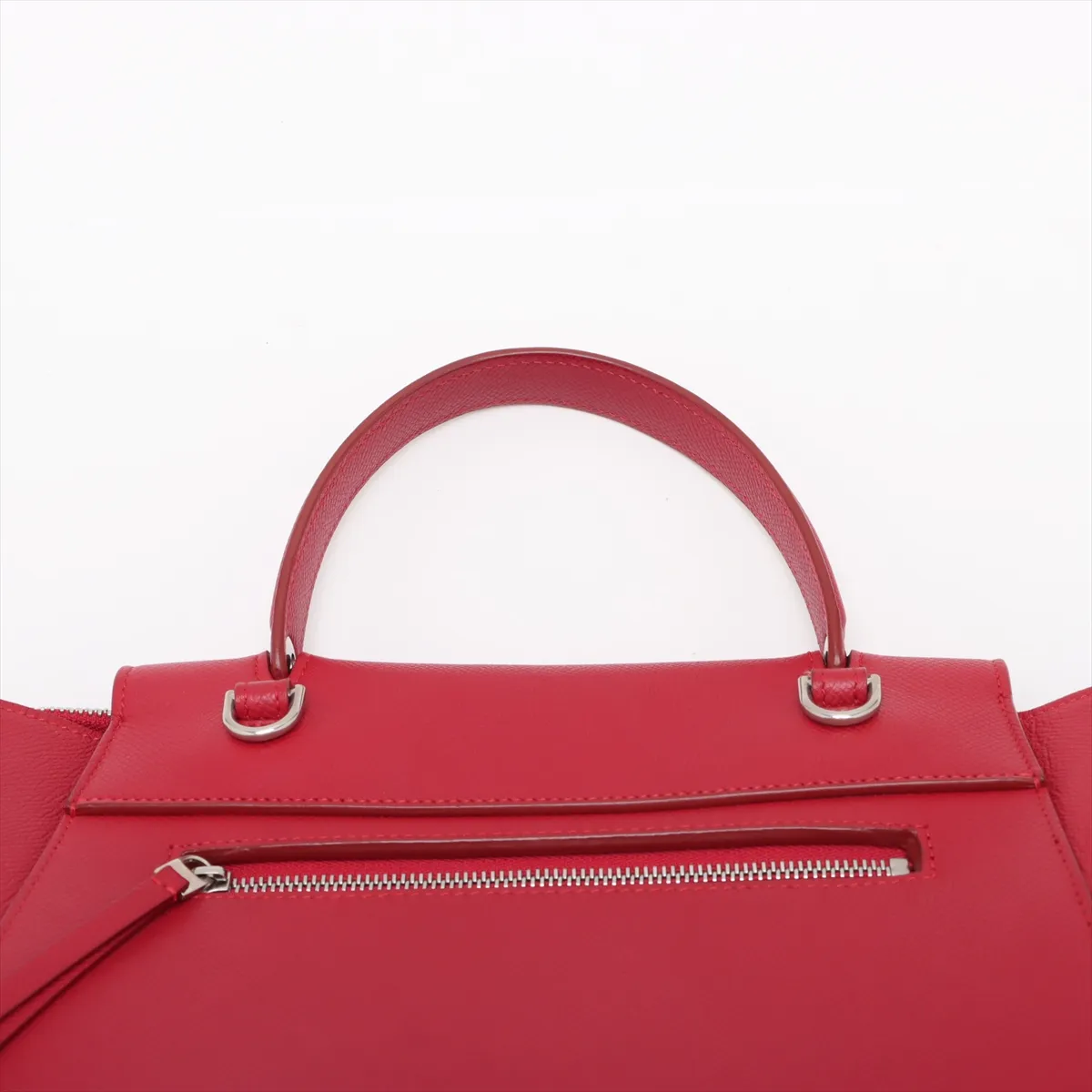 Belt Bag Micro Leather 2-Way Handbag Red — view 6