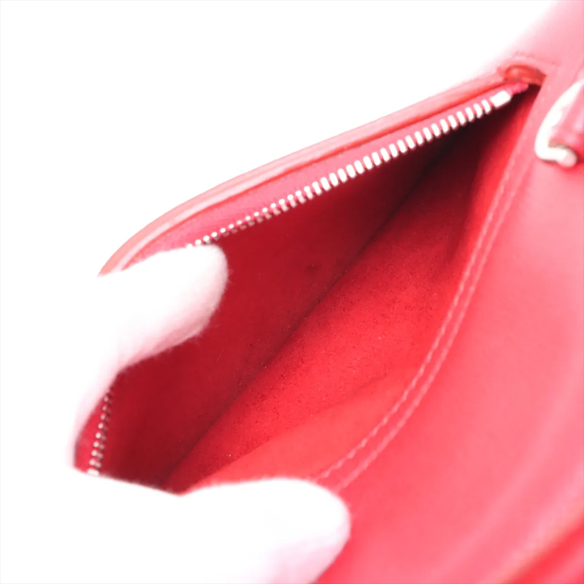 Belt Bag Micro Leather 2-Way Handbag Red — view 10