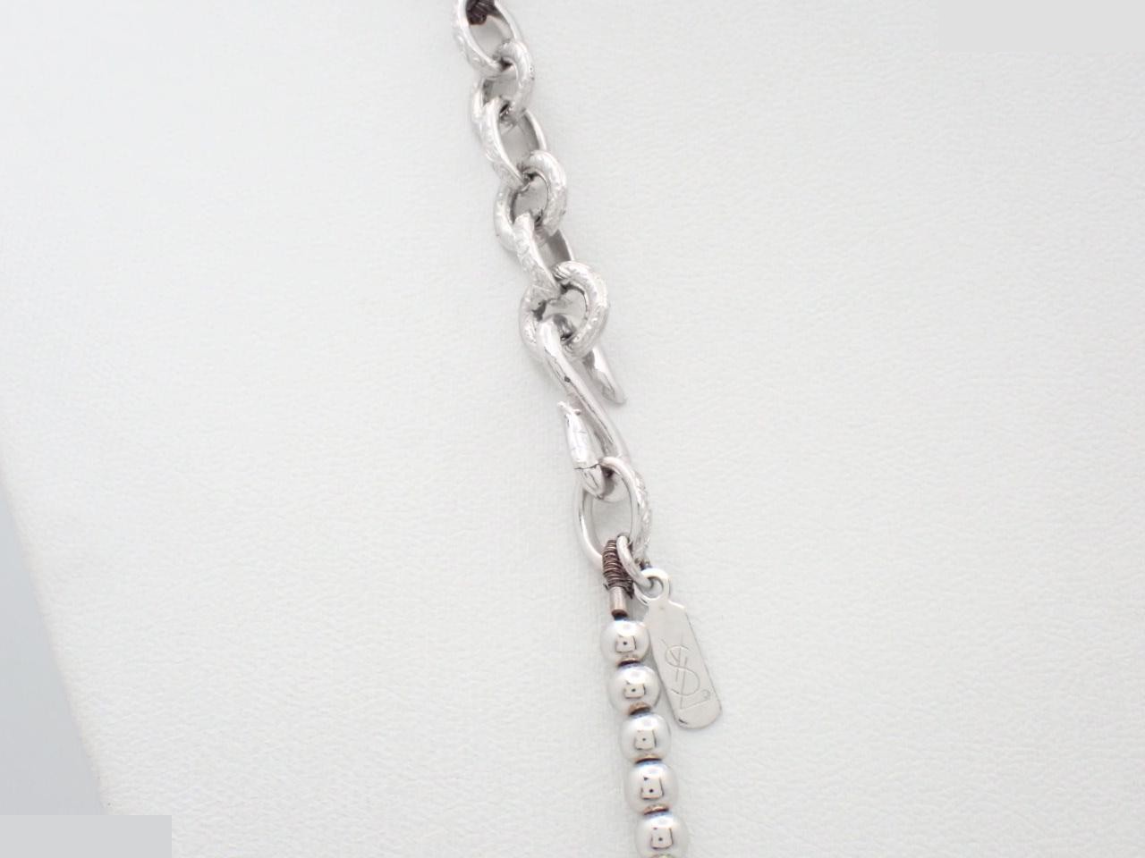 Vintage precious metal necklace/pendant, total length approximately 85 cm — view 2