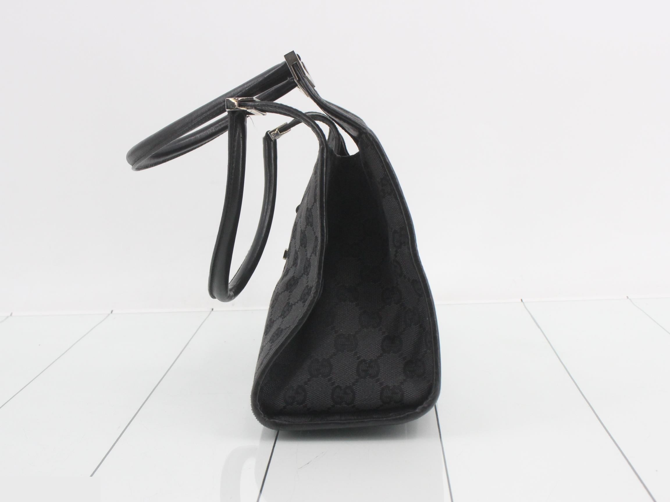 GG Canvas Jackie Tote Bag, Black — view 3