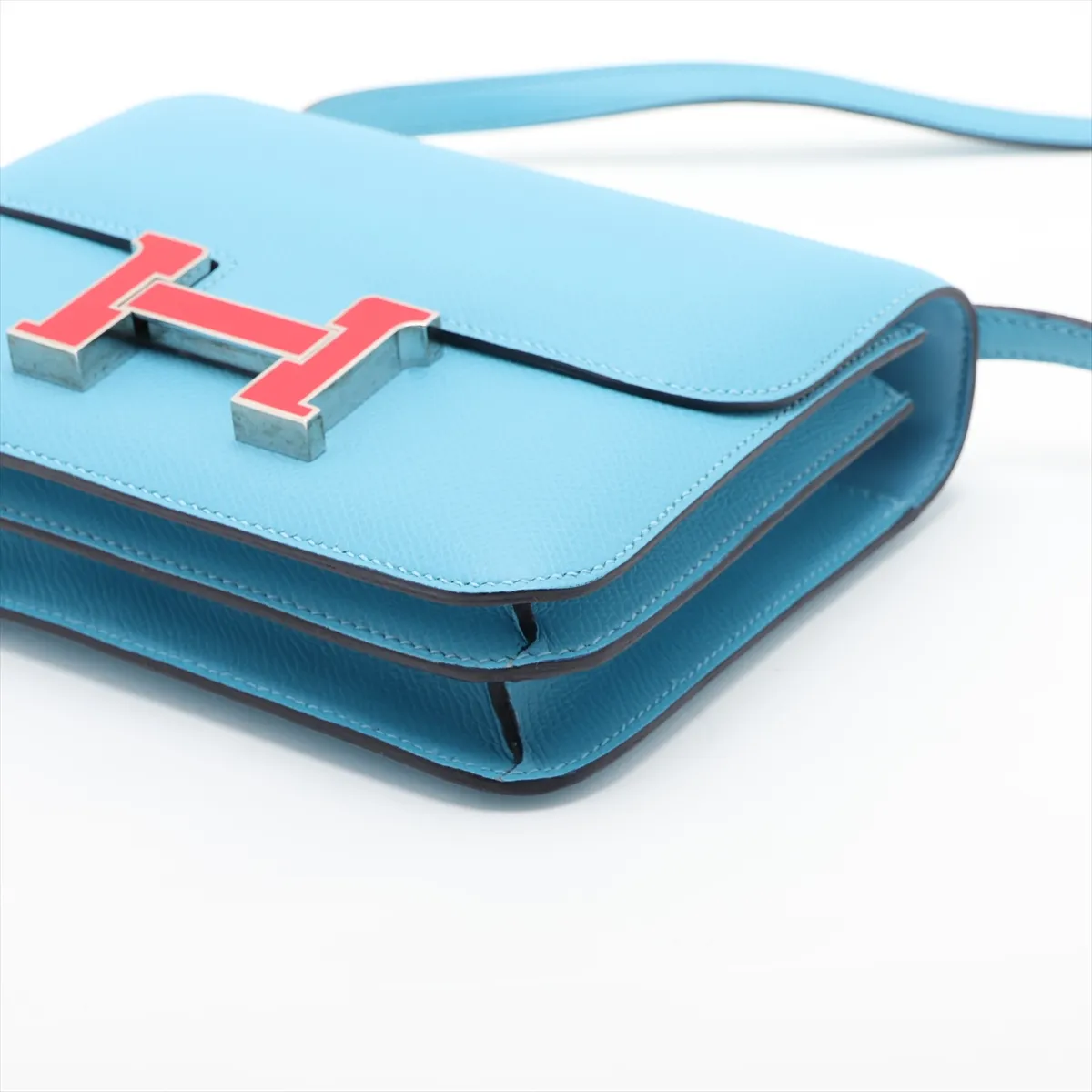 [Individually packaged] Hermes Constance 3 Mini 18 Veau Epsom Blue Nord Silver Hardware D: 2019 — view 3