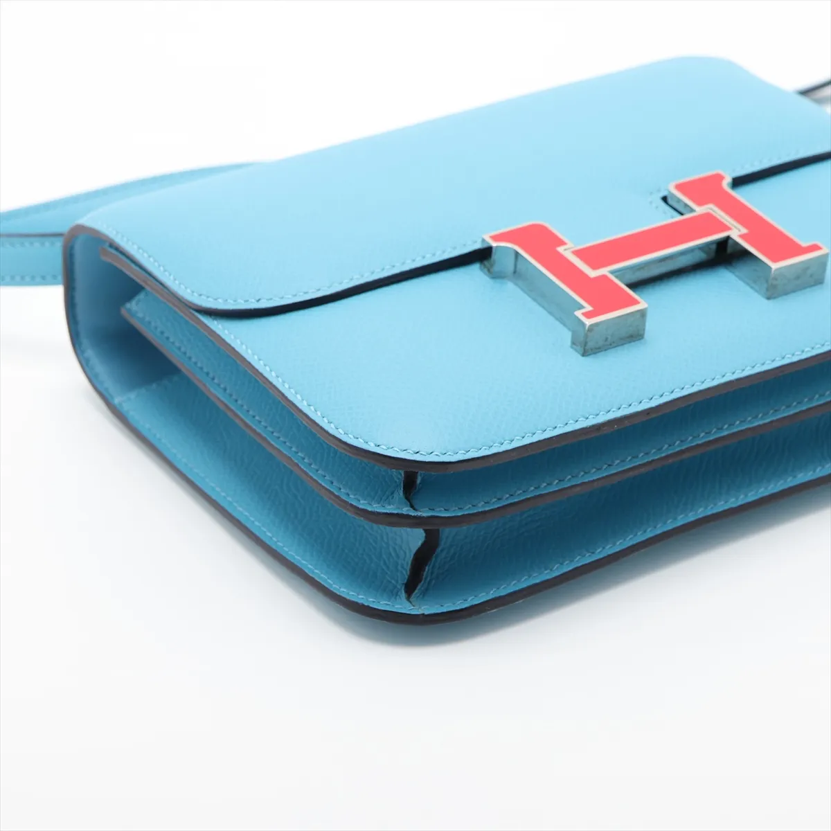 [Individually packaged] Hermes Constance 3 Mini 18 Veau Epsom Blue Nord Silver Hardware D: 2019 — view 4