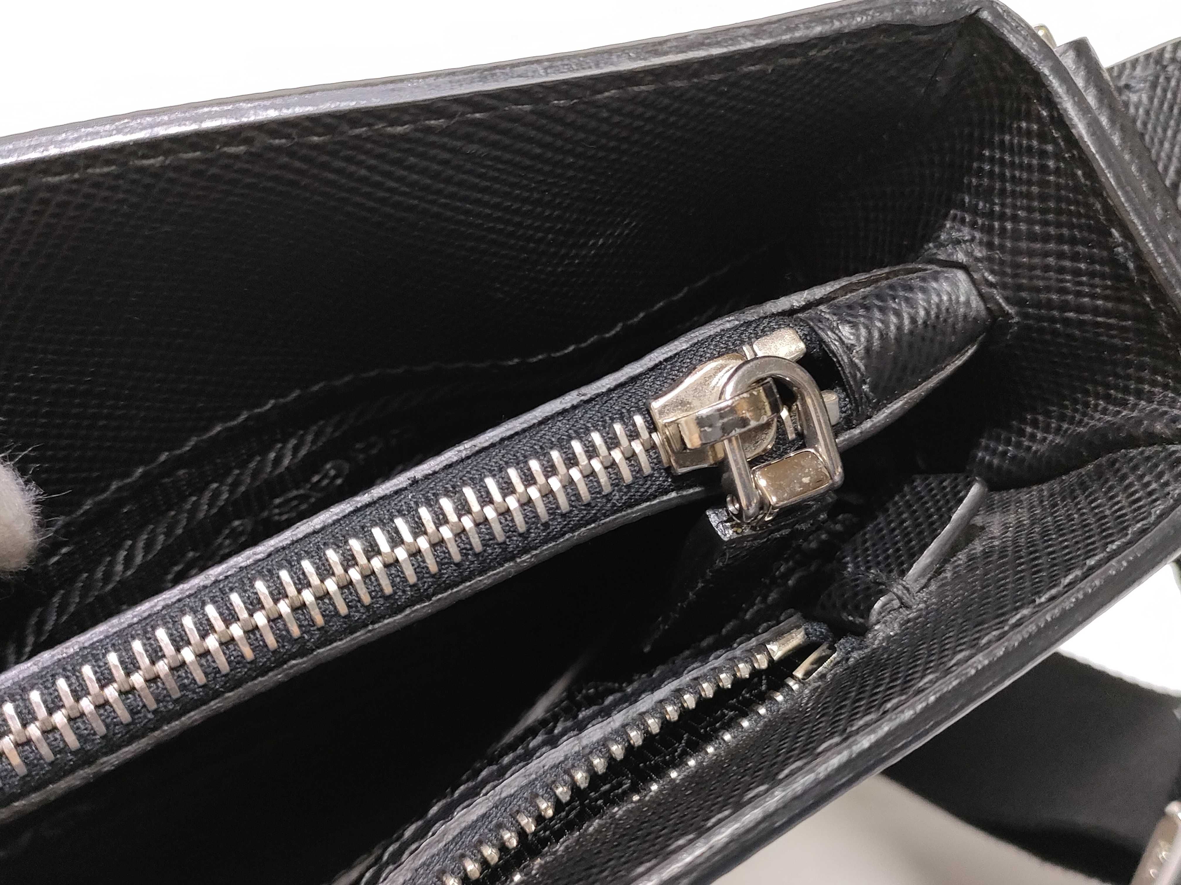 Shoulder Bag, Saffiano Leather, Black Shoulder Bag — view 12
