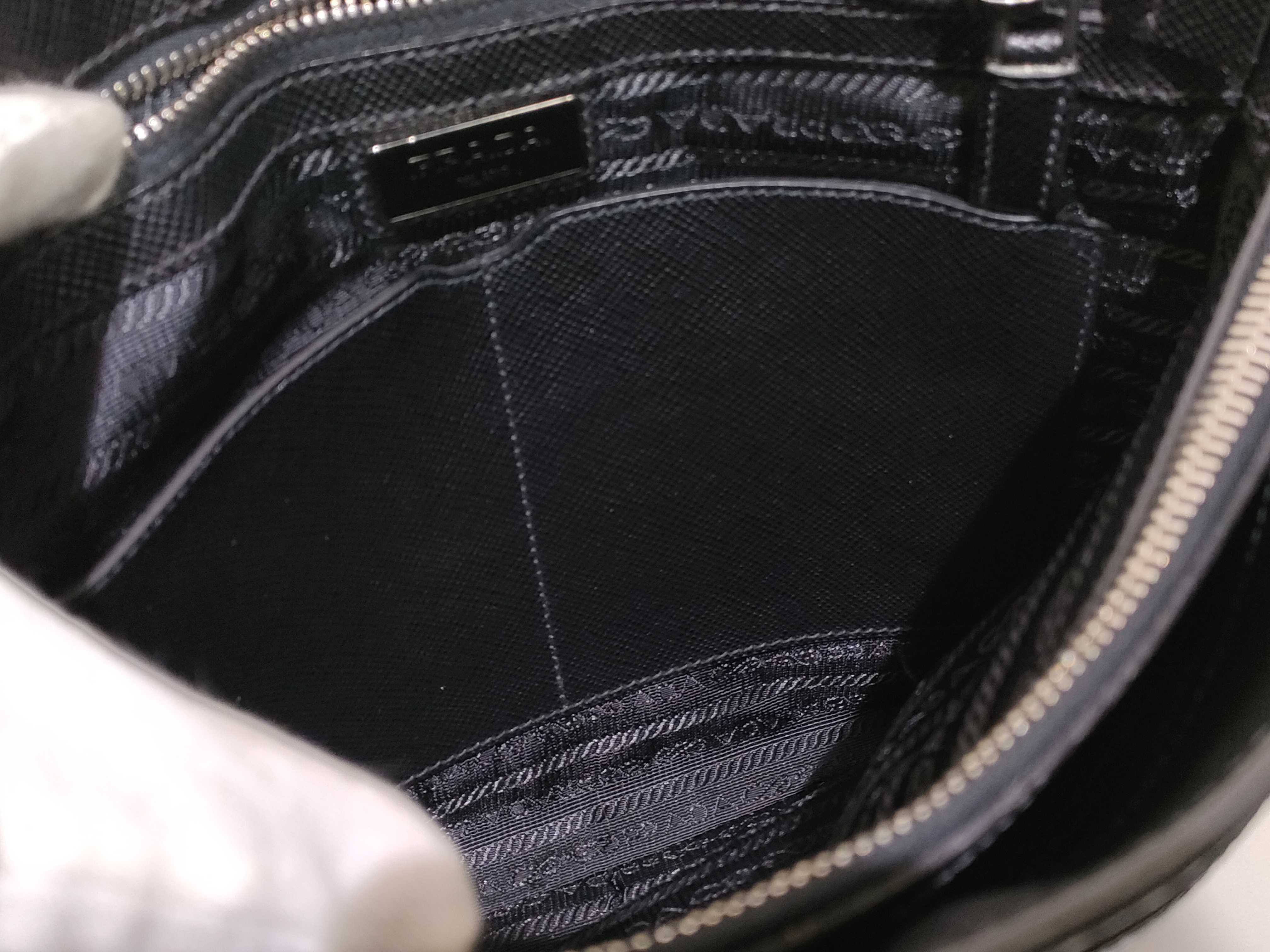 Shoulder Bag, Saffiano Leather, Black Shoulder Bag — view 14