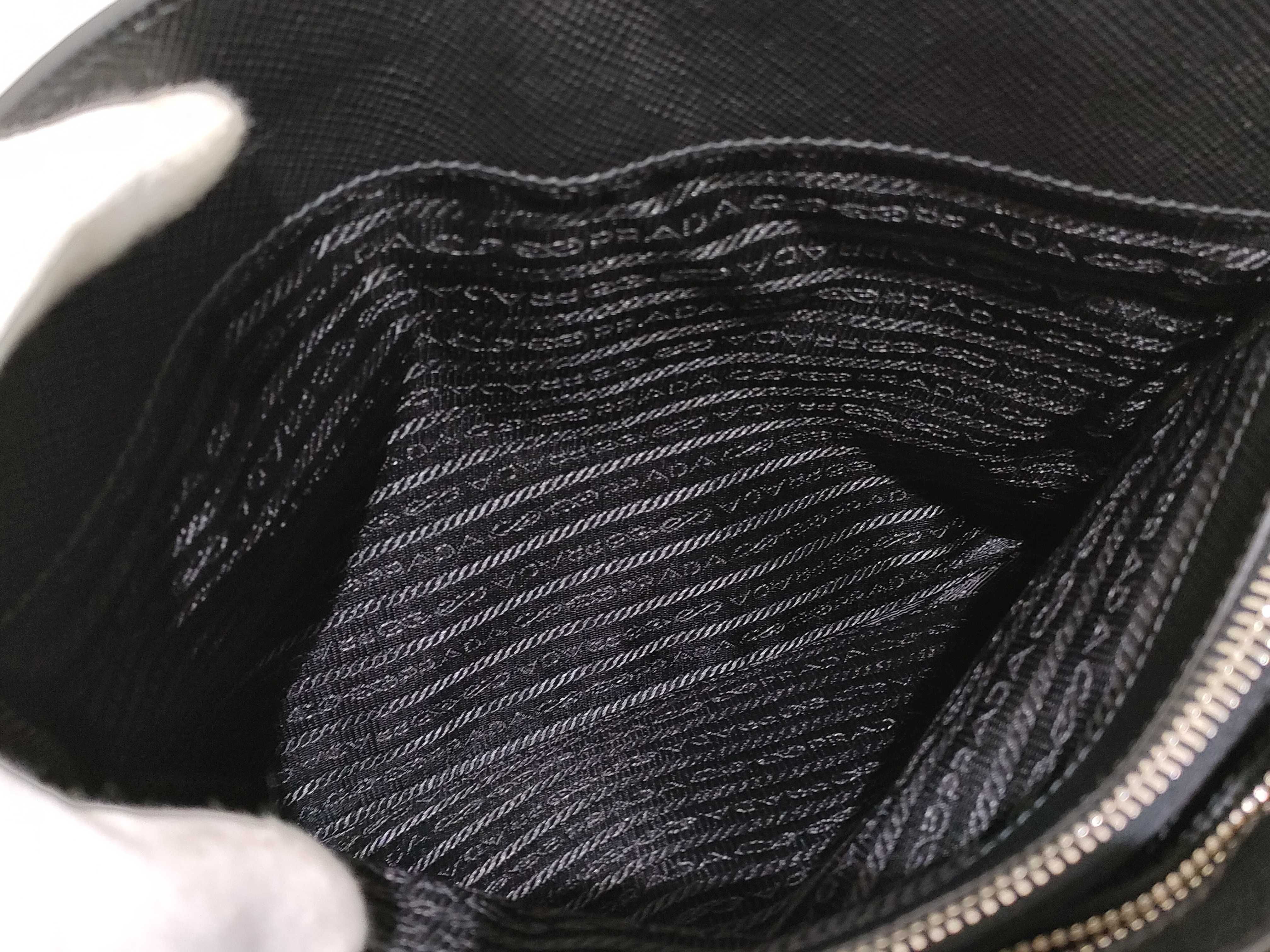 Shoulder Bag, Saffiano Leather, Black Shoulder Bag — view 9