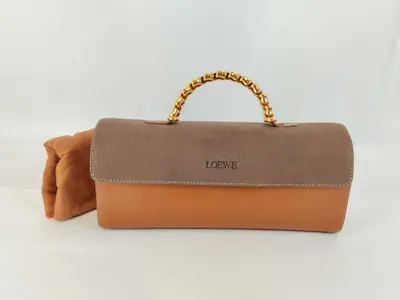 Velázquez Leather Handbag, Brown, 17983