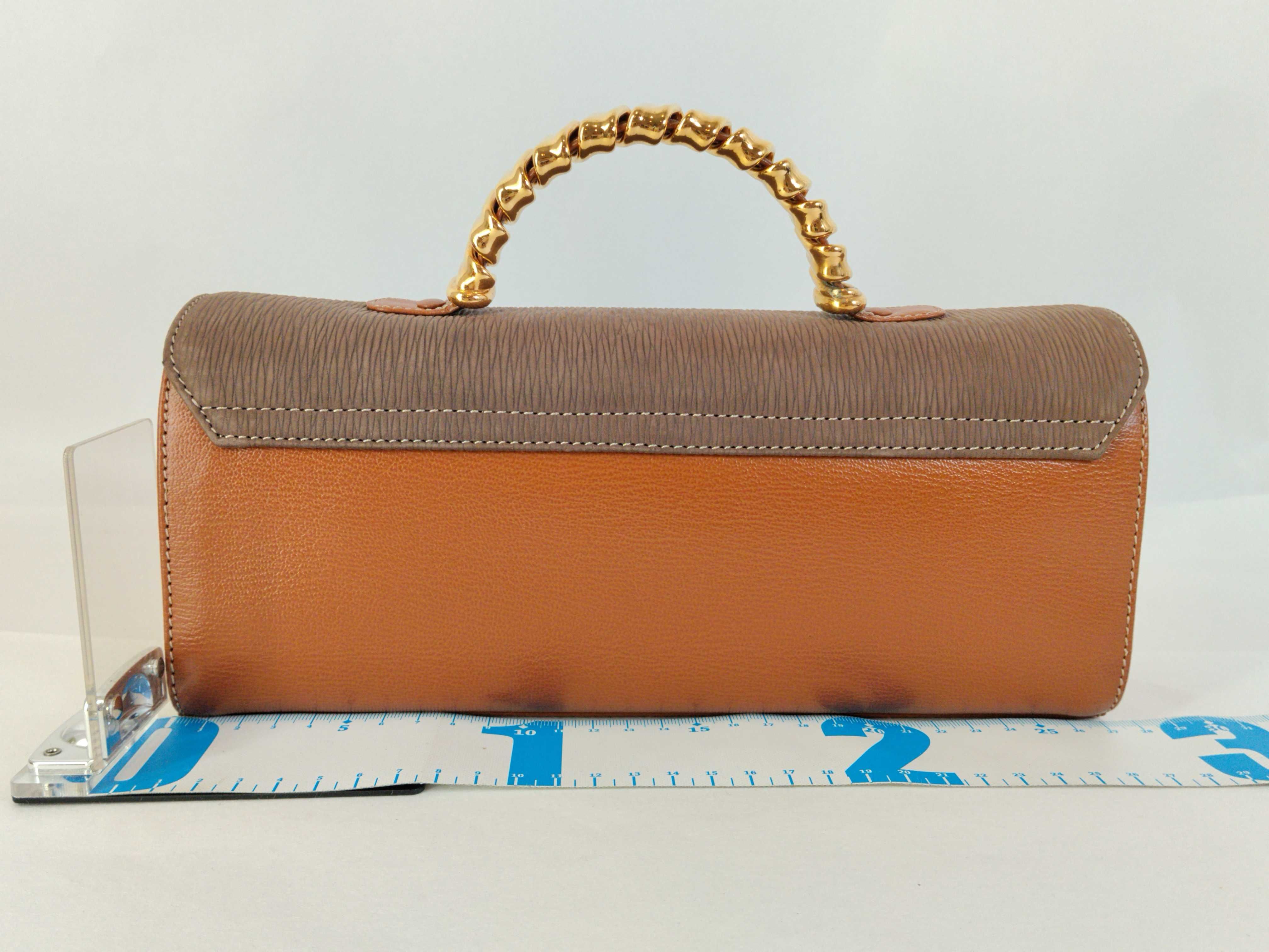 Velázquez Leather Handbag, Brown, 17983 — view 2