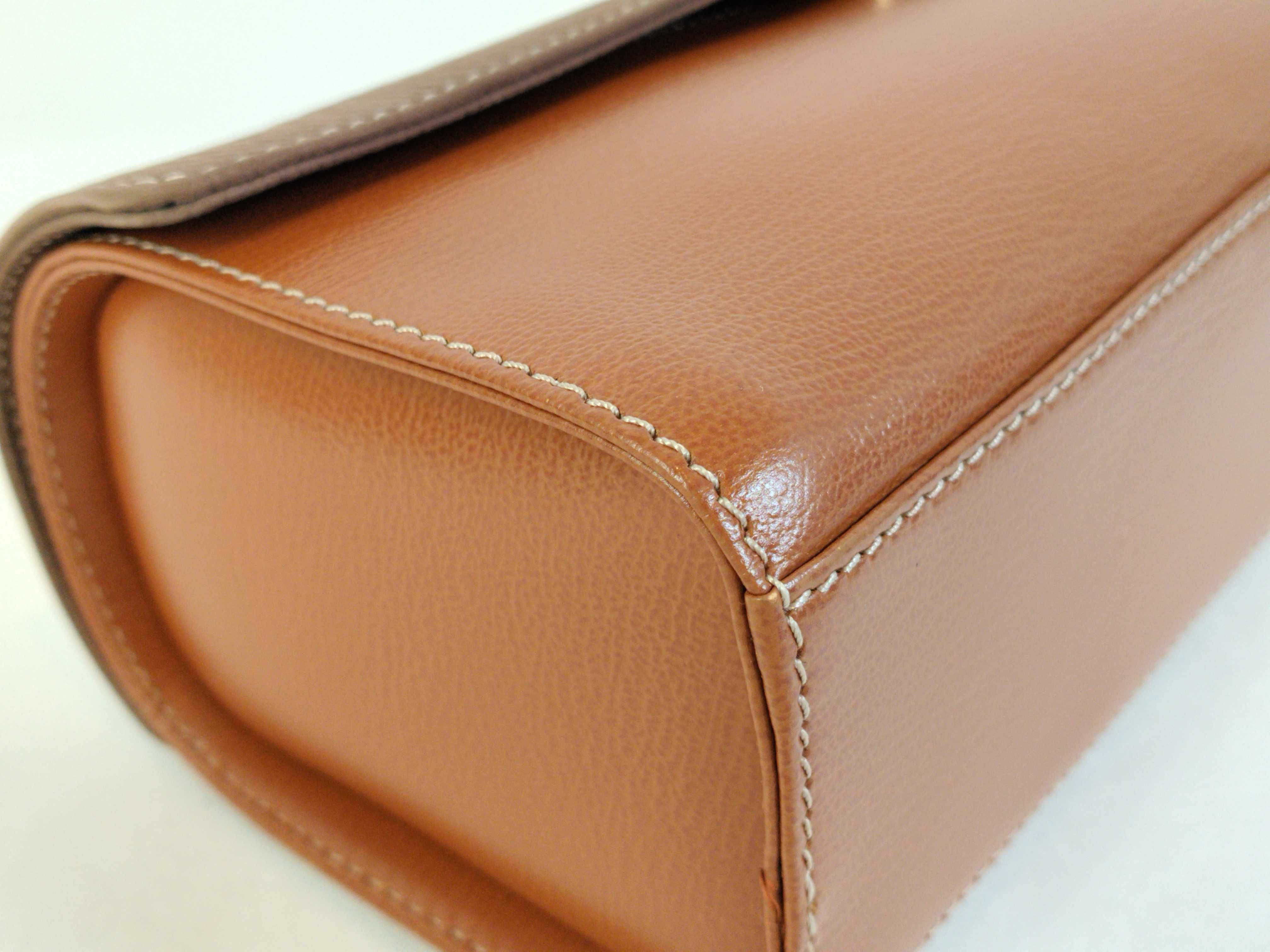 Velázquez Leather Handbag, Brown, 17983 — view 6