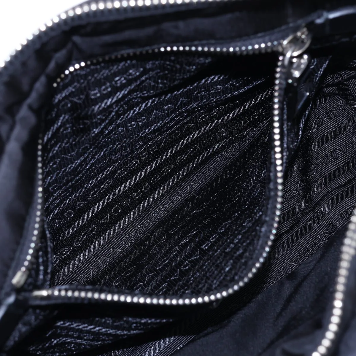 Tessuto Quilted Nylon x Leather 2-Way Handbag, Black — view 9
