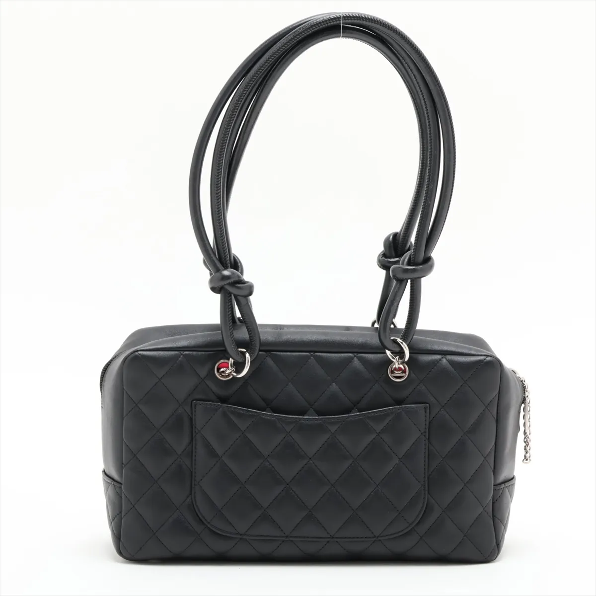 Cambon Line Leather Handbag, Black with Silver Hardware, 10121856 (Serial Number in the 10s) — view 2